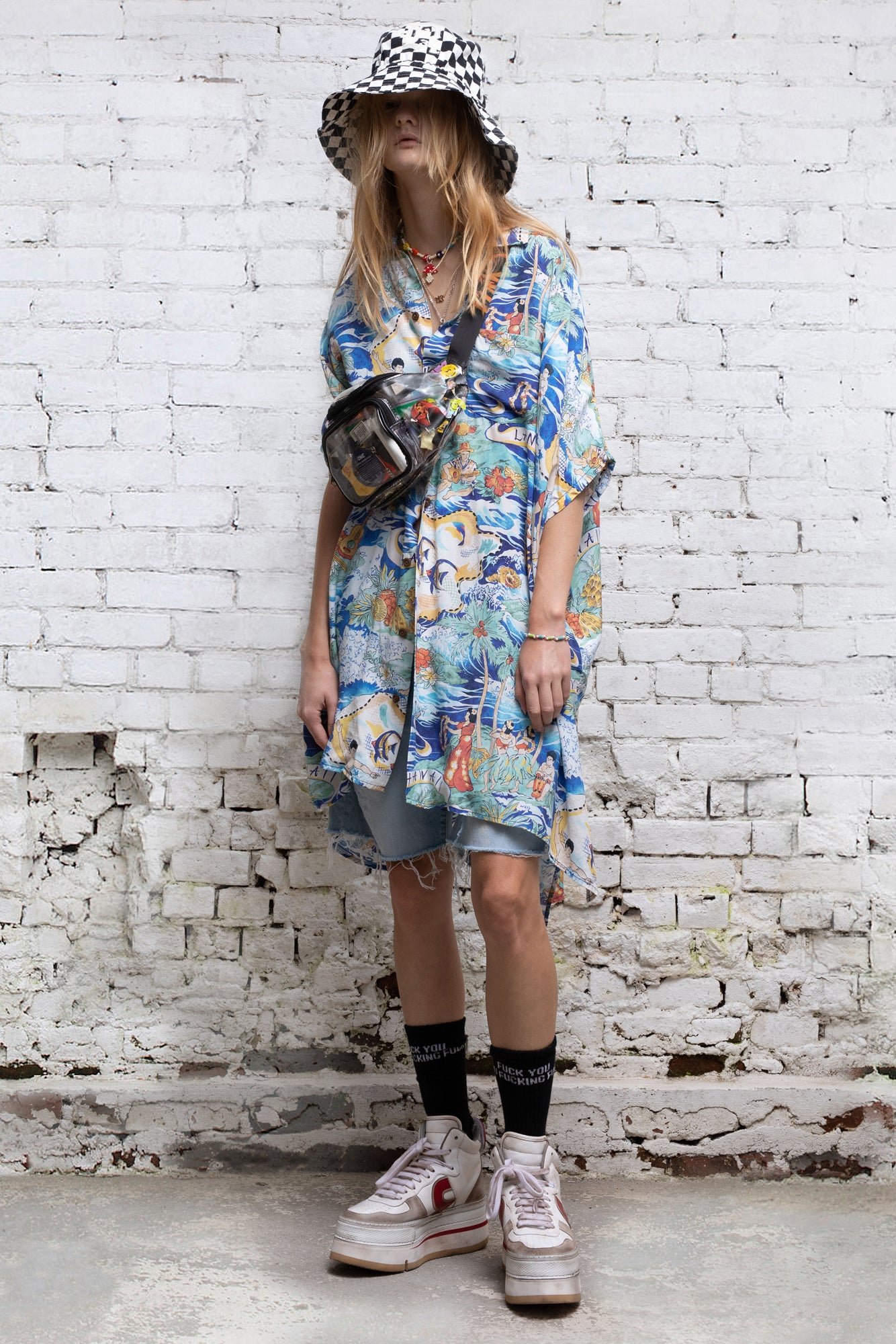 Oversized Boxy Hawaiian Dress R13 Denim Official Site