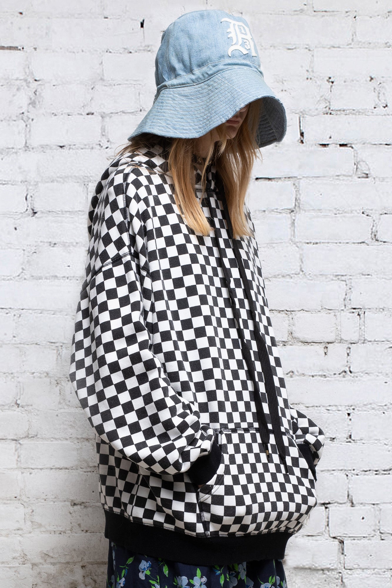 Oversized Hoodie Checker R13 Denim Official Site