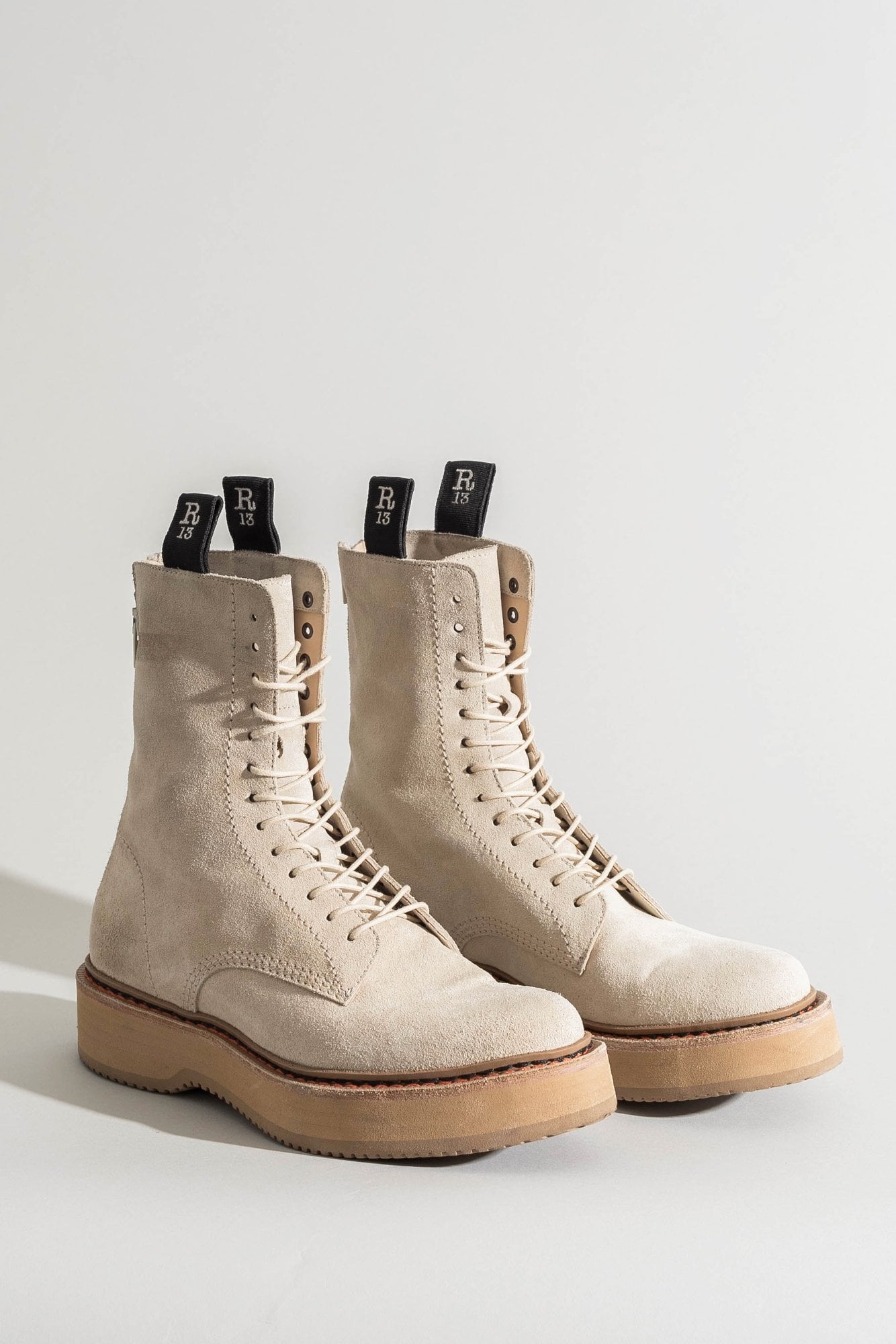 Khaki suede fashion boots