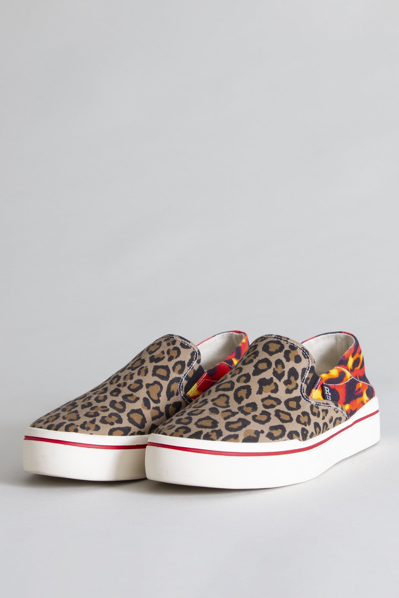 SLIP ON SNEAKER FLAMES LEOPARD R13