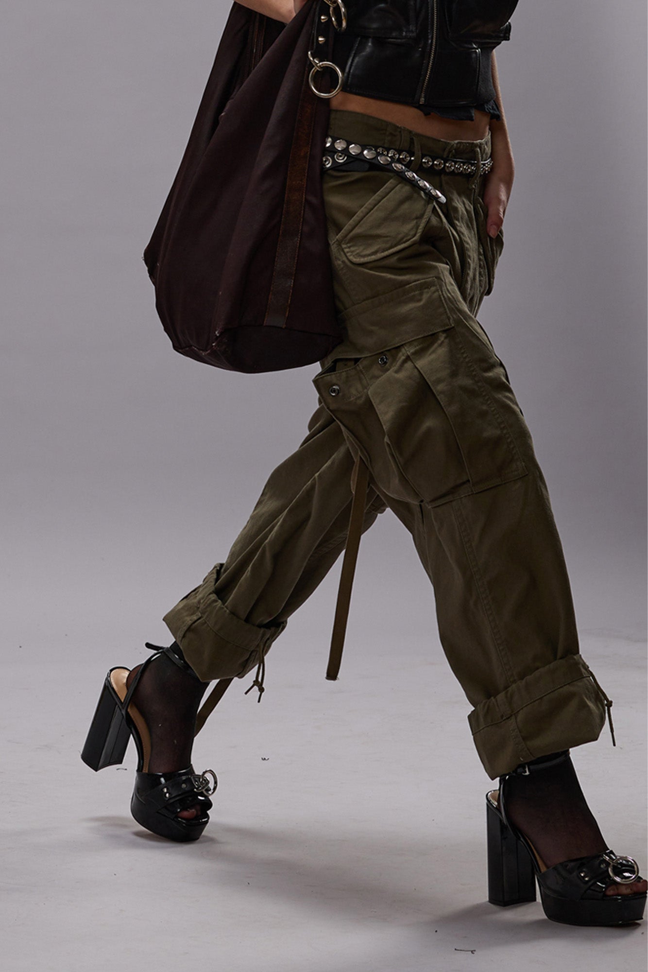 CROPPED CARGO - VINTAGE OLIVE DRAB