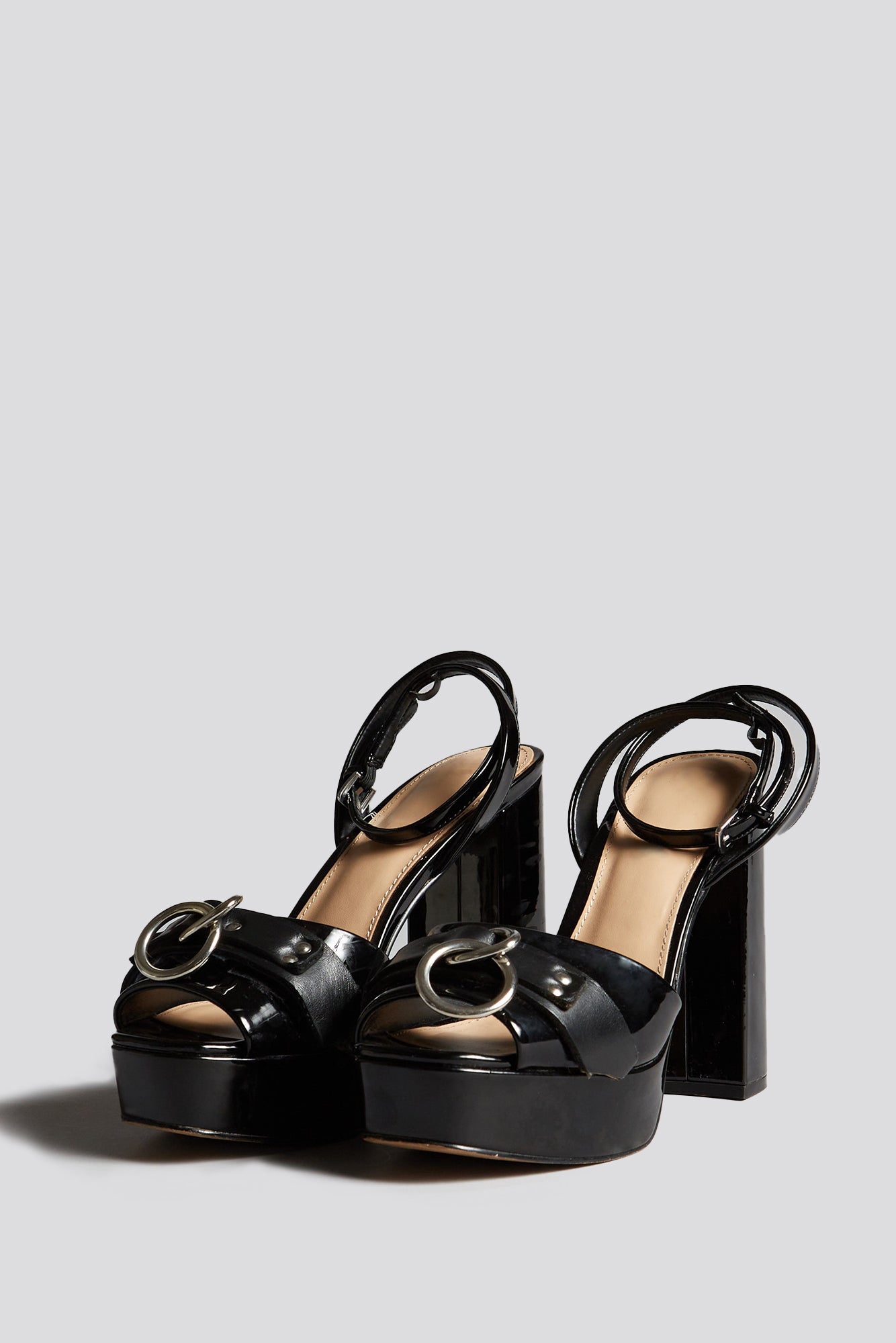 CHUNKY SID HARNESS HEEL - BLACK - R13