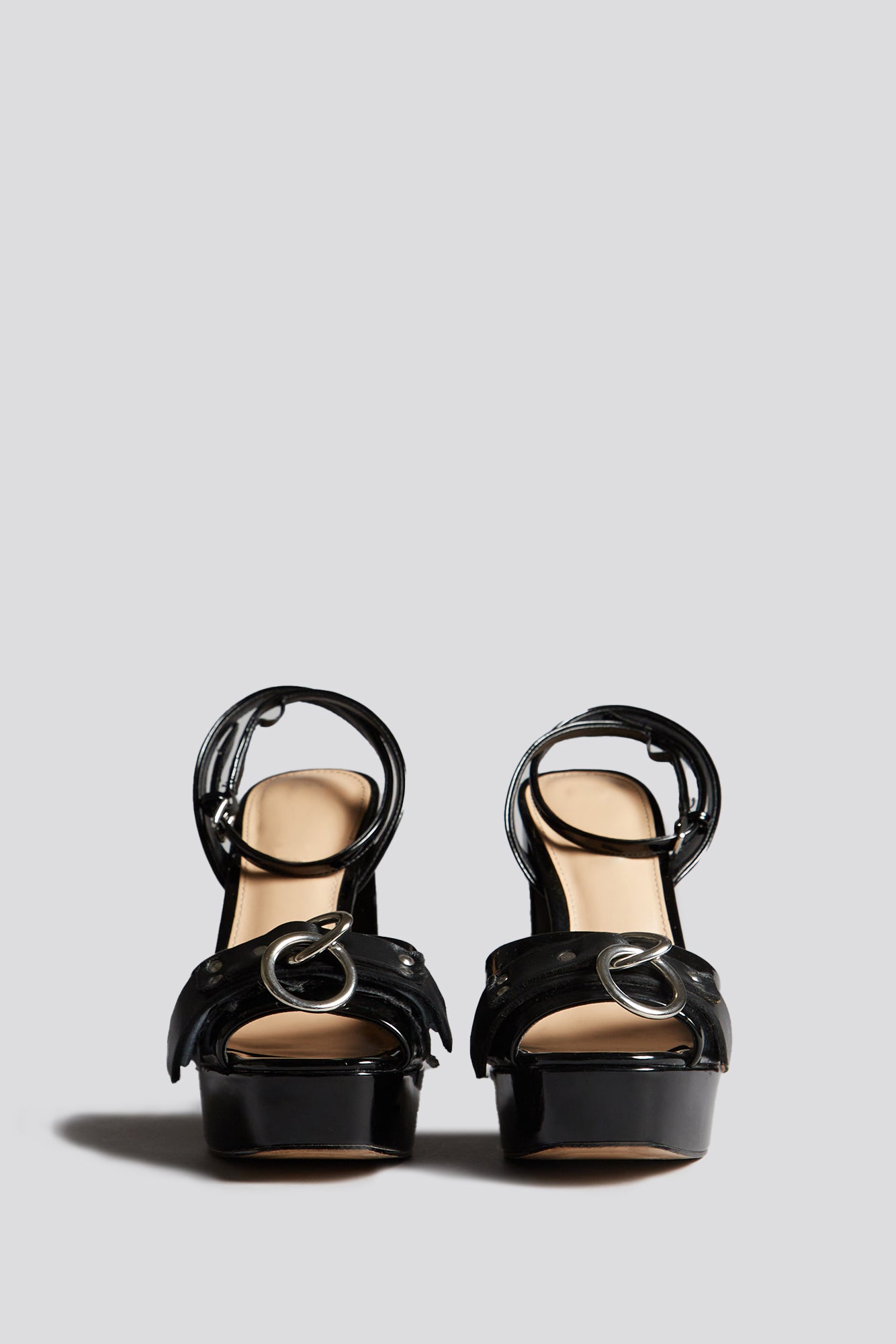 CHUNKY SID HARNESS HEEL - BLACK