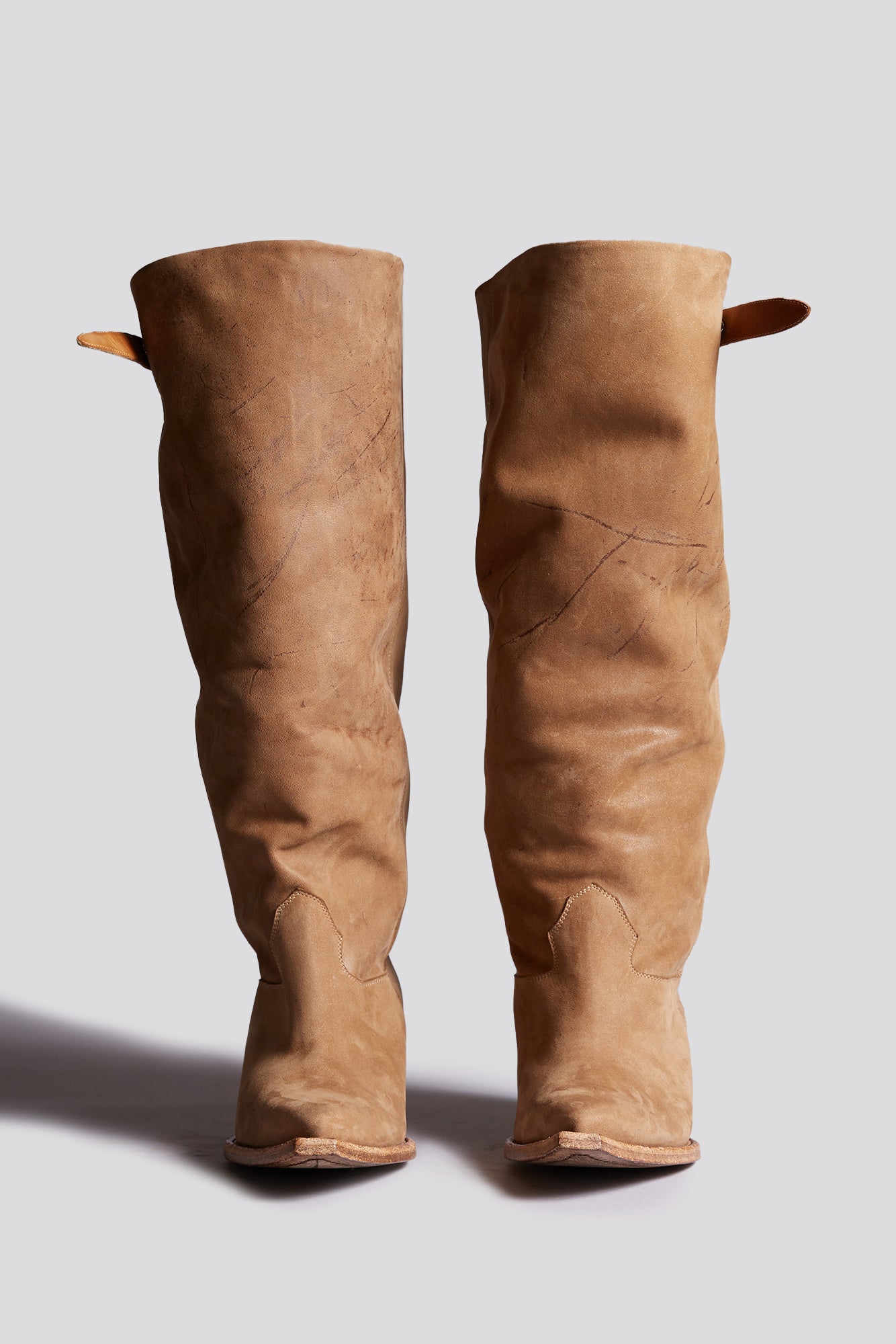 SLOUCH COWBOY BOOT - LIGHT BROWN - R13