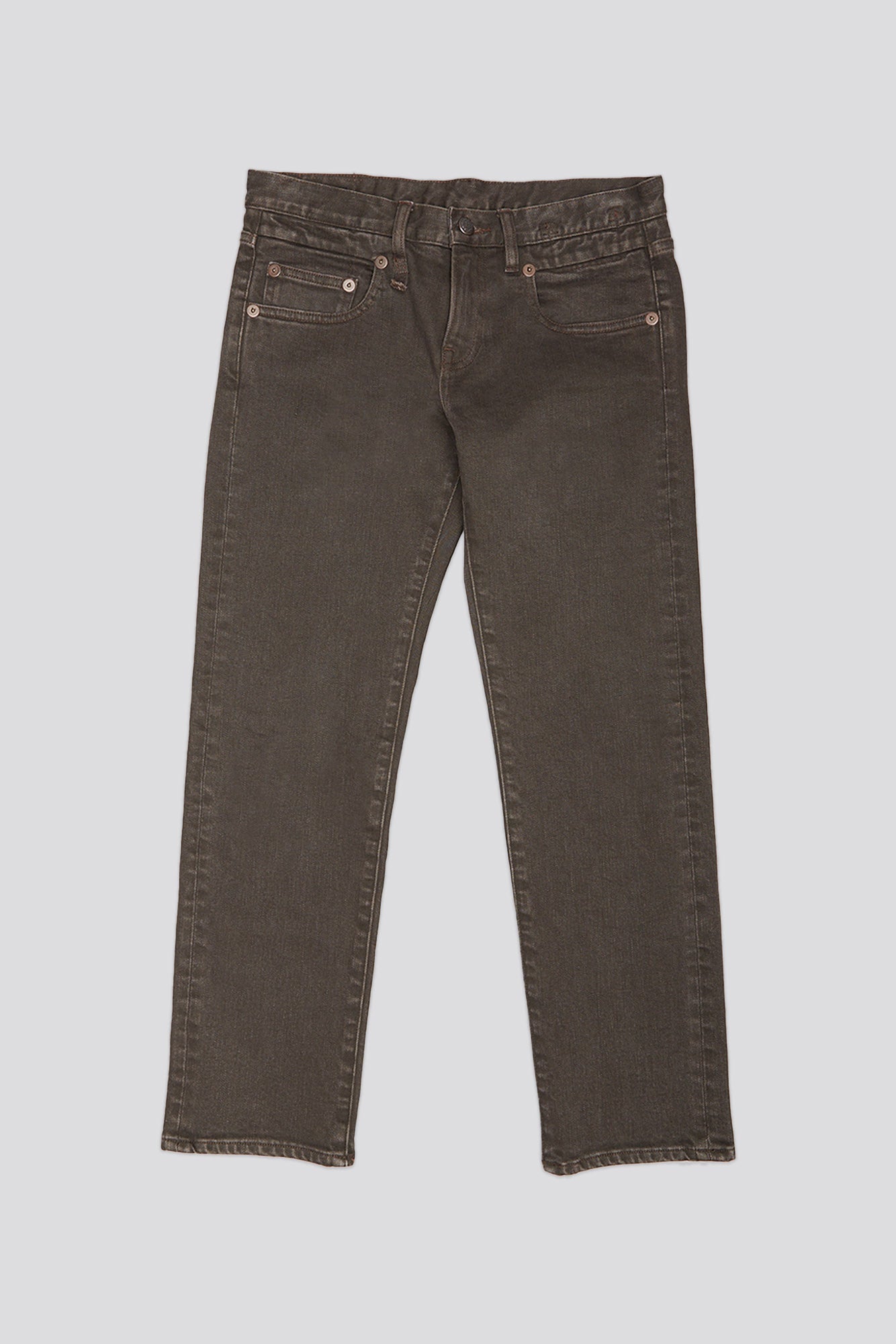 BOY STRAIGHT JEAN - CHOCOLATE BROWN STRETCH - R13