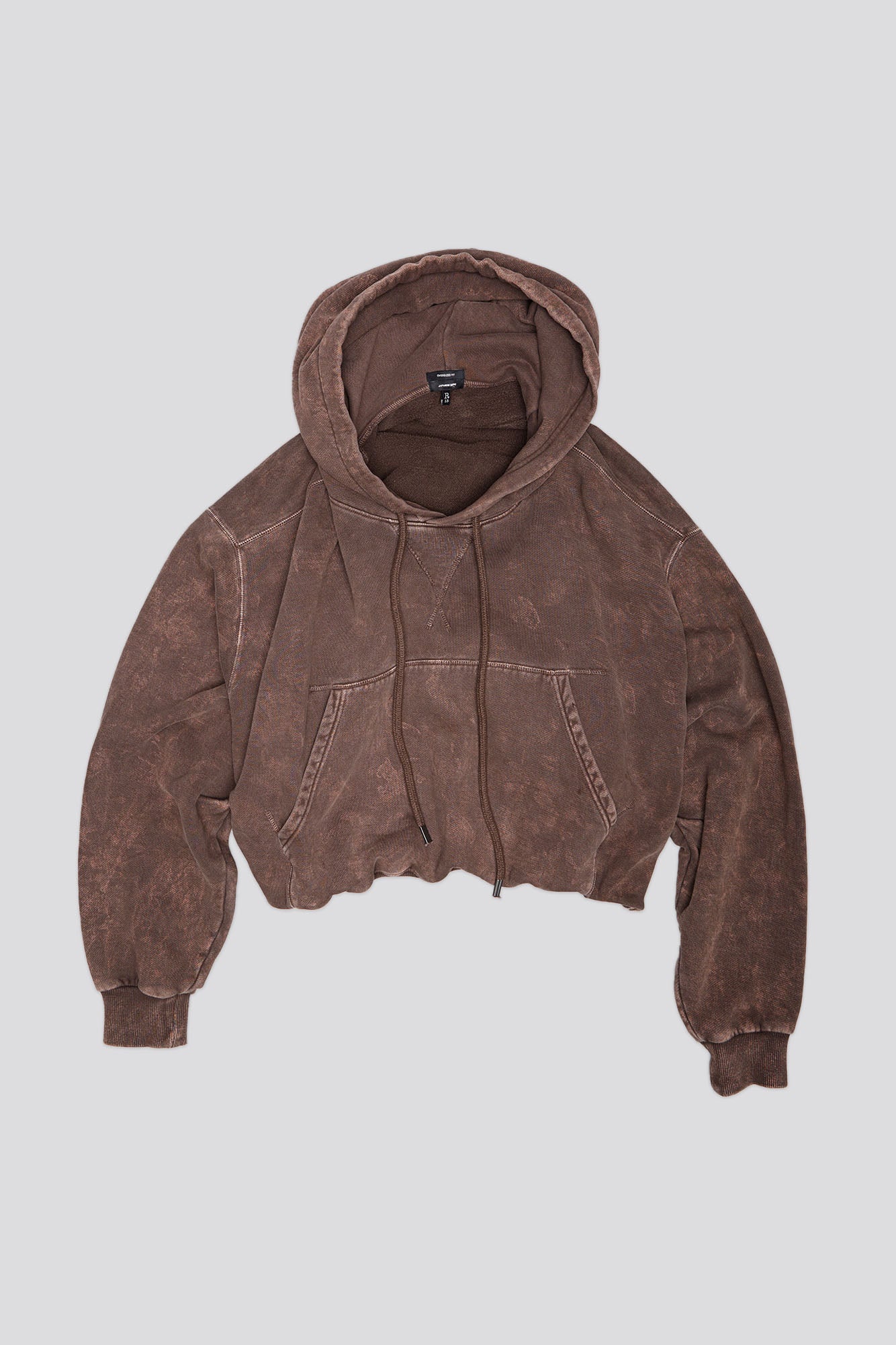 BALLOON POPOVER HOODIE - BROWN