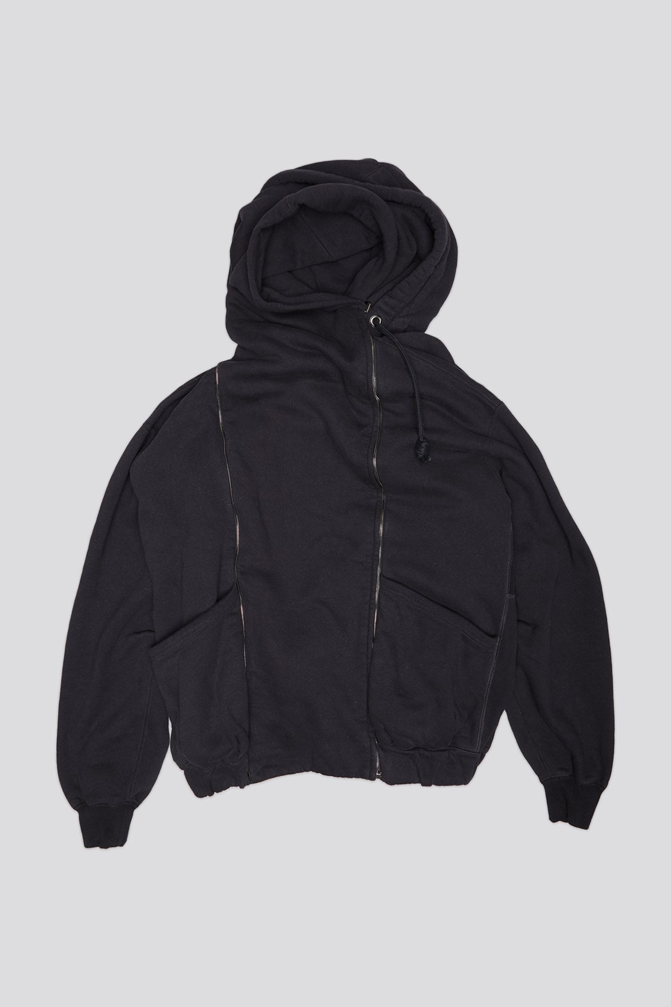 LILLIAN OVERSIZED SWEAT PARKA - BLACK FLEECE