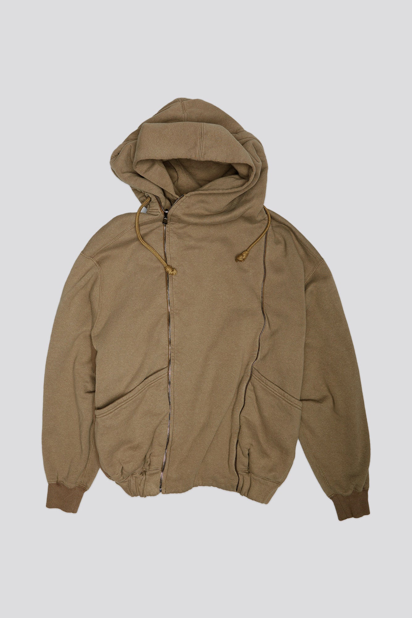 LILLIAN OVERSIZED SWEAT PARKA - OLIVE FLEECE