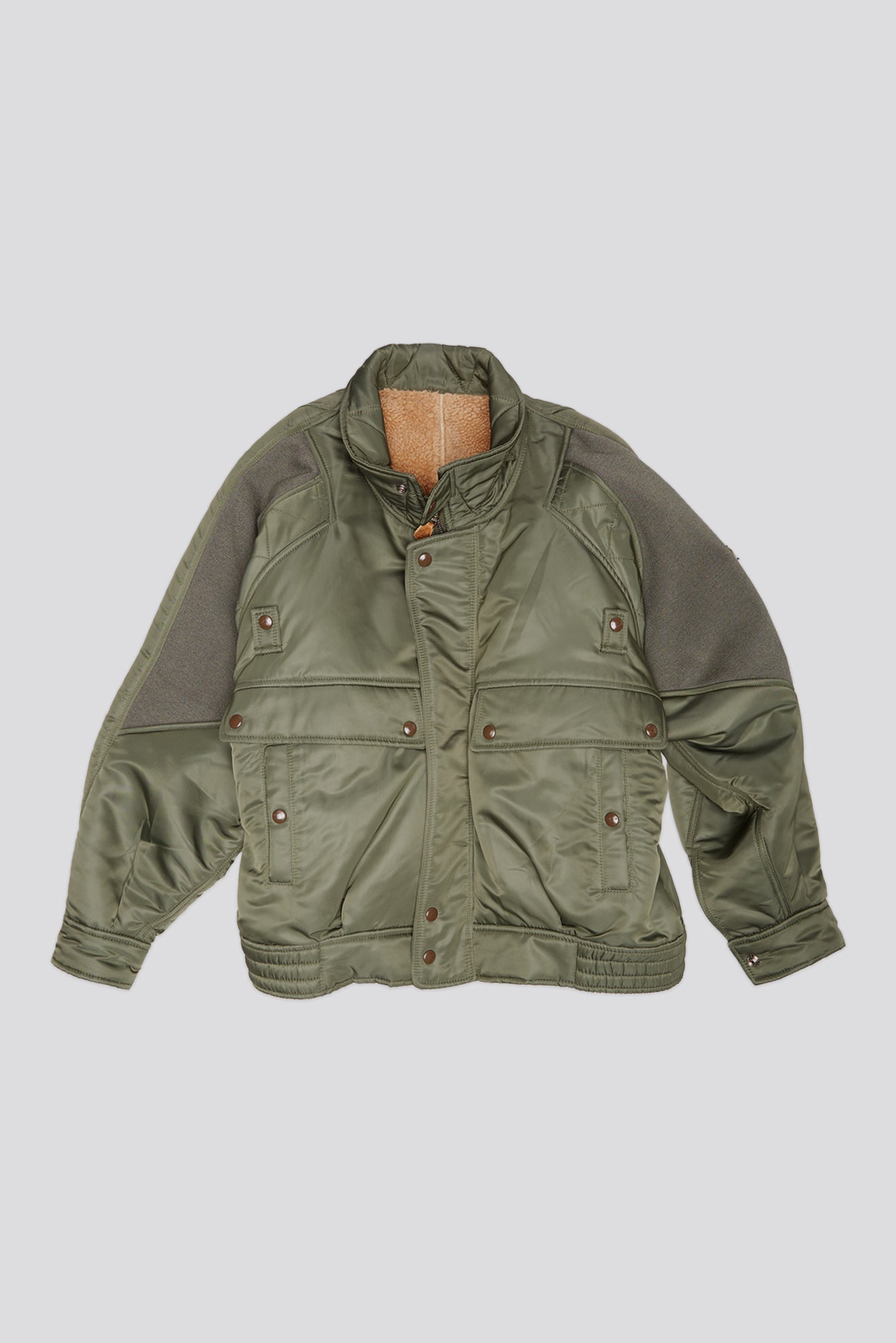 RIBBED FLIGHT BOMBER - OLIVE