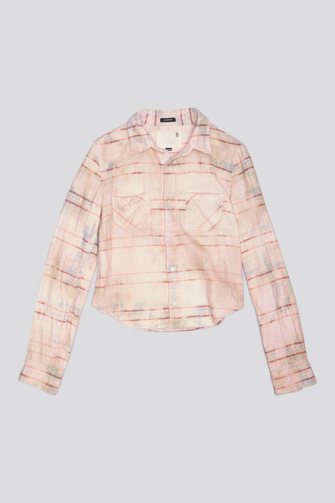 SHRUNKEN WORKSHIRT - PINK OVERDYED PLAID