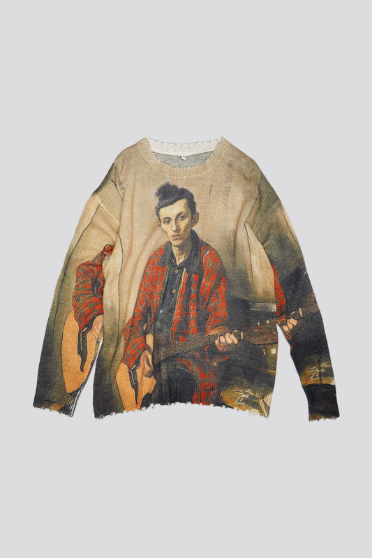 PRINTED BOYFRIEND SWEATER - PRINTED PORTRAIT - R13