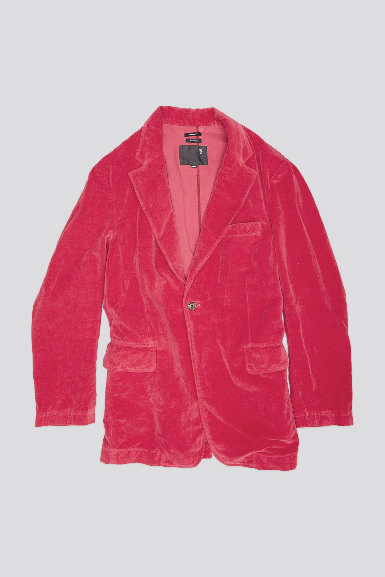 OVERSIZED RAGGED BLAZER - RASPBERRY VELVET