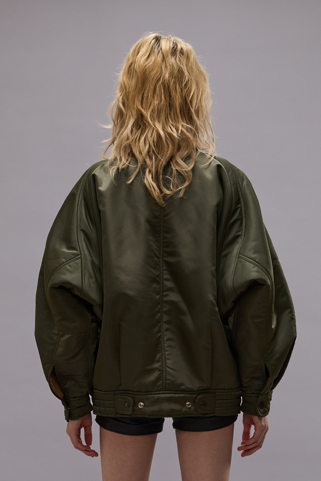 RIBBED FLIGHT BOMBER - OLIVE