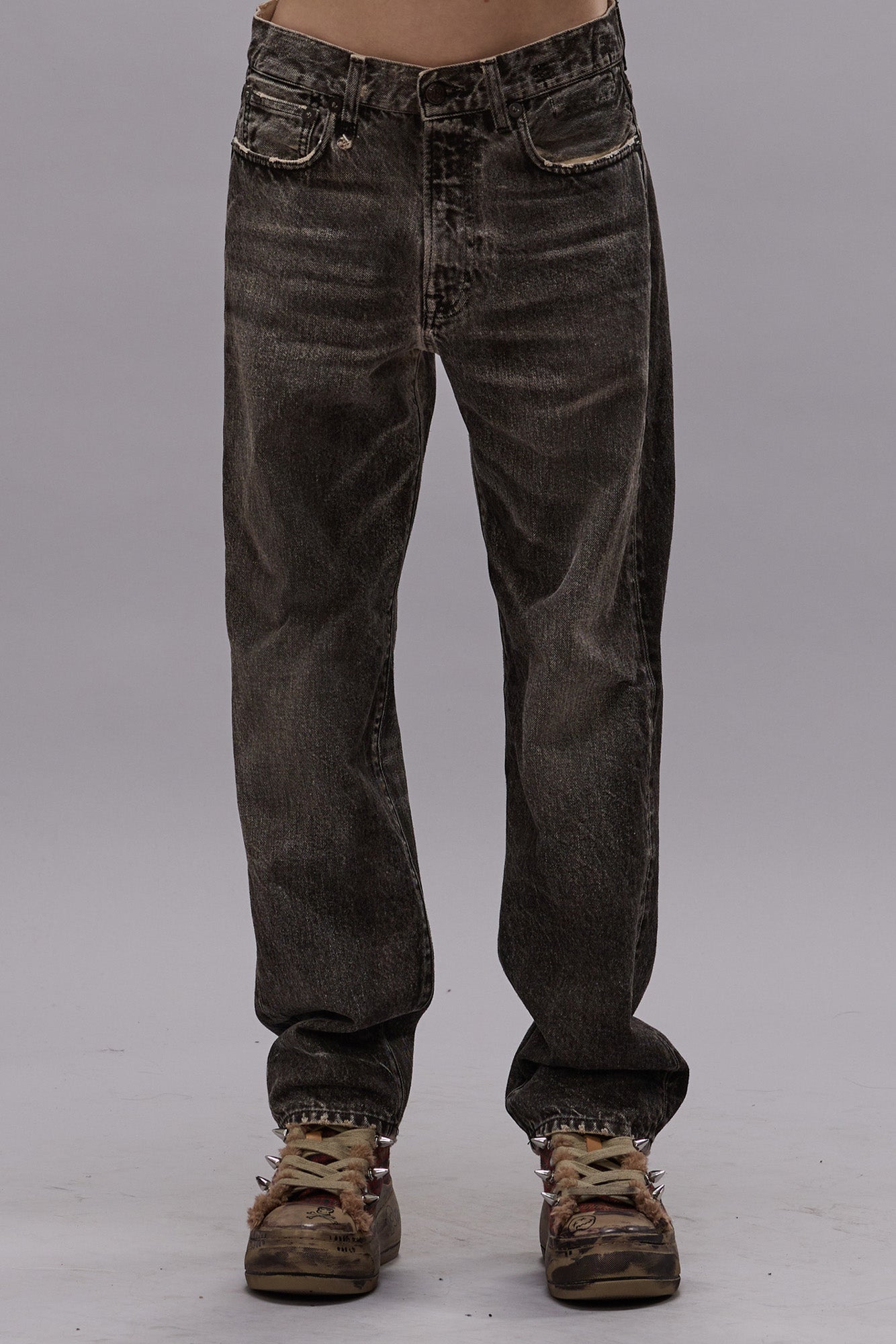 BOYFRIEND JEAN - MUD GREY