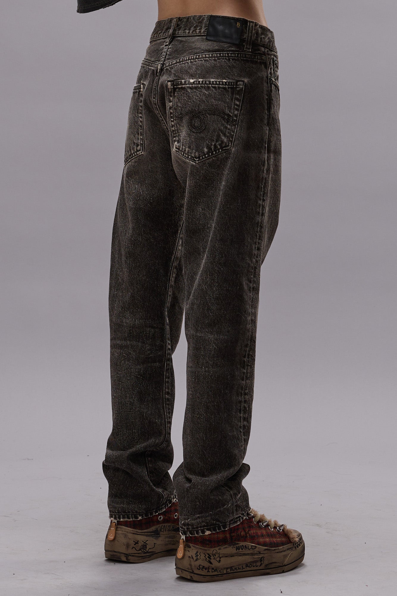 BOYFRIEND JEAN - MUD GREY