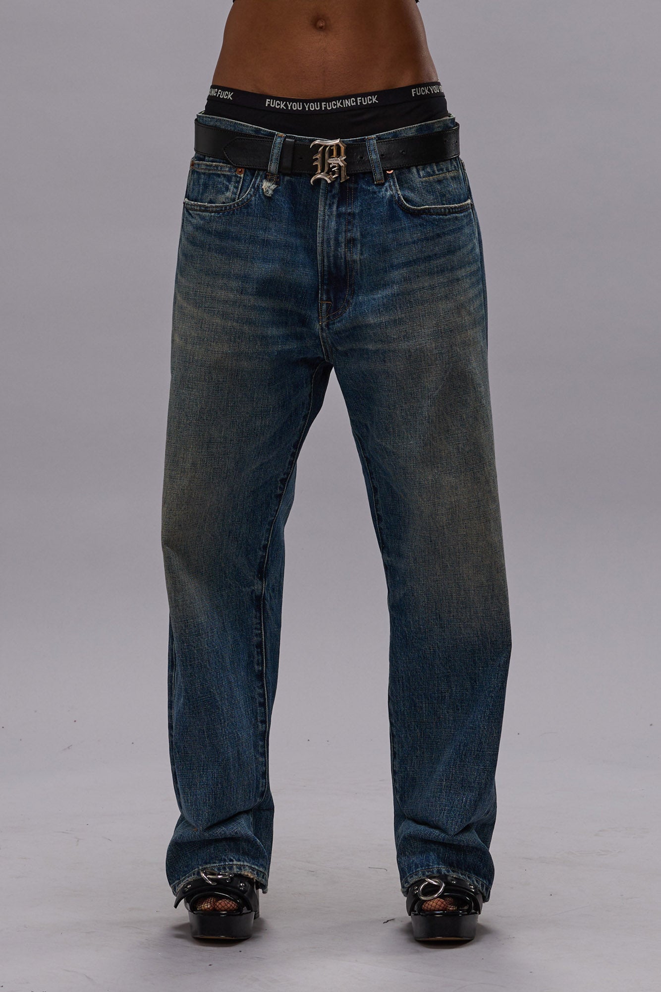 CUFFED X-BOYFRIEND JEAN - ASPEN SELVEDGE BLUE