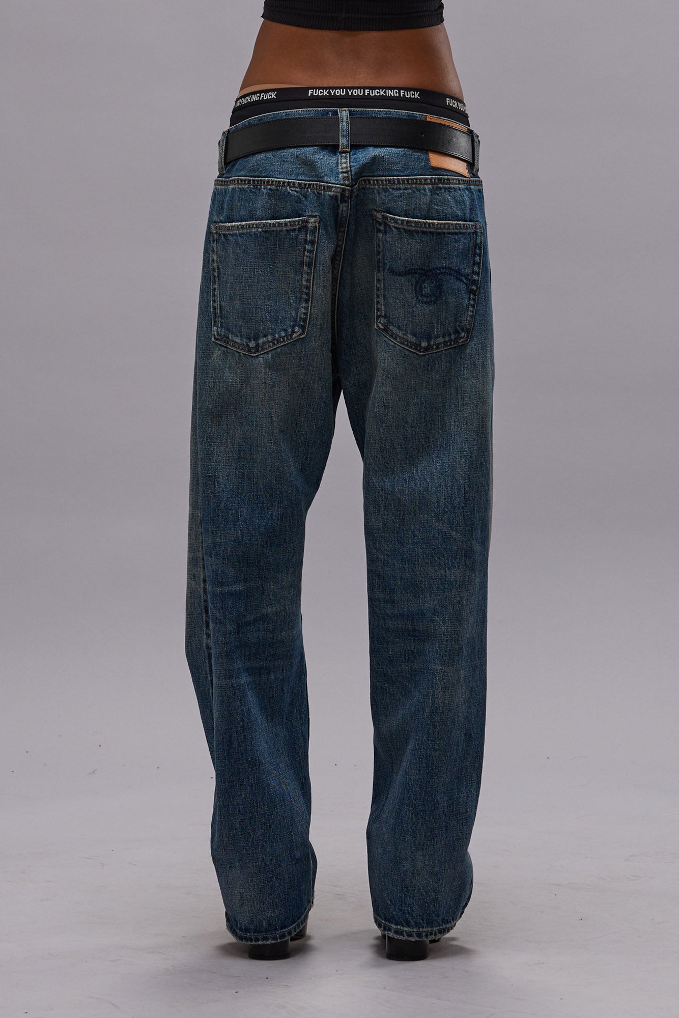 CUFFED X-BOYFRIEND JEAN - ASPEN SELVEDGE BLUE