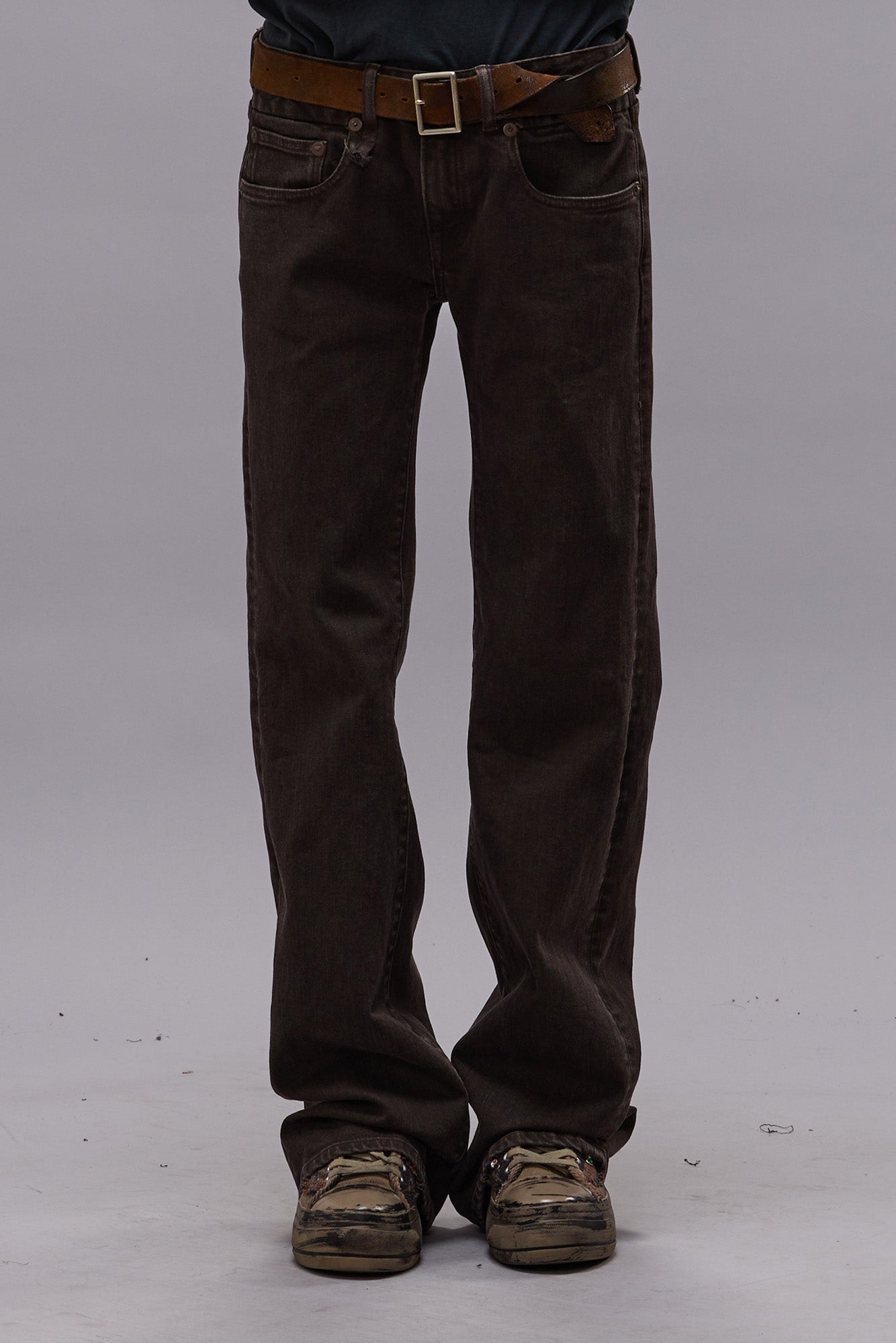 BOY FLARE - CHOCOLATE BROWN STRETCH