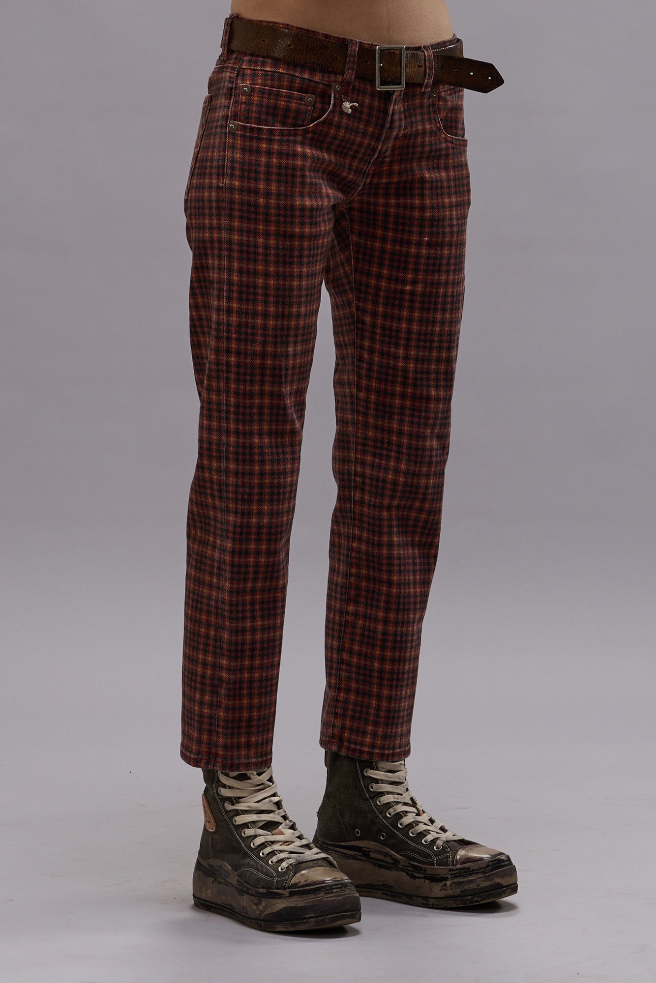 BOY STRAIGHT - PRINTED AUBURN PLAID