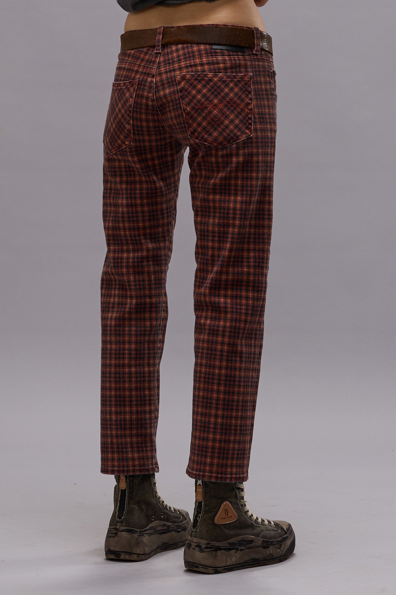 BOY STRAIGHT - PRINTED AUBURN PLAID