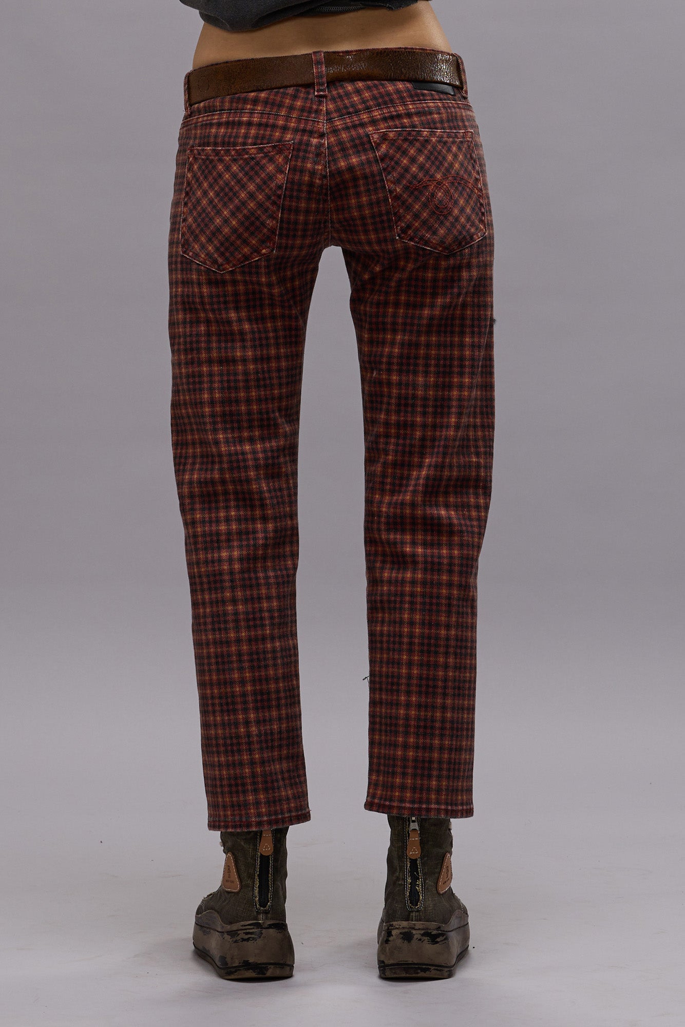 BOY STRAIGHT - PRINTED AUBURN PLAID