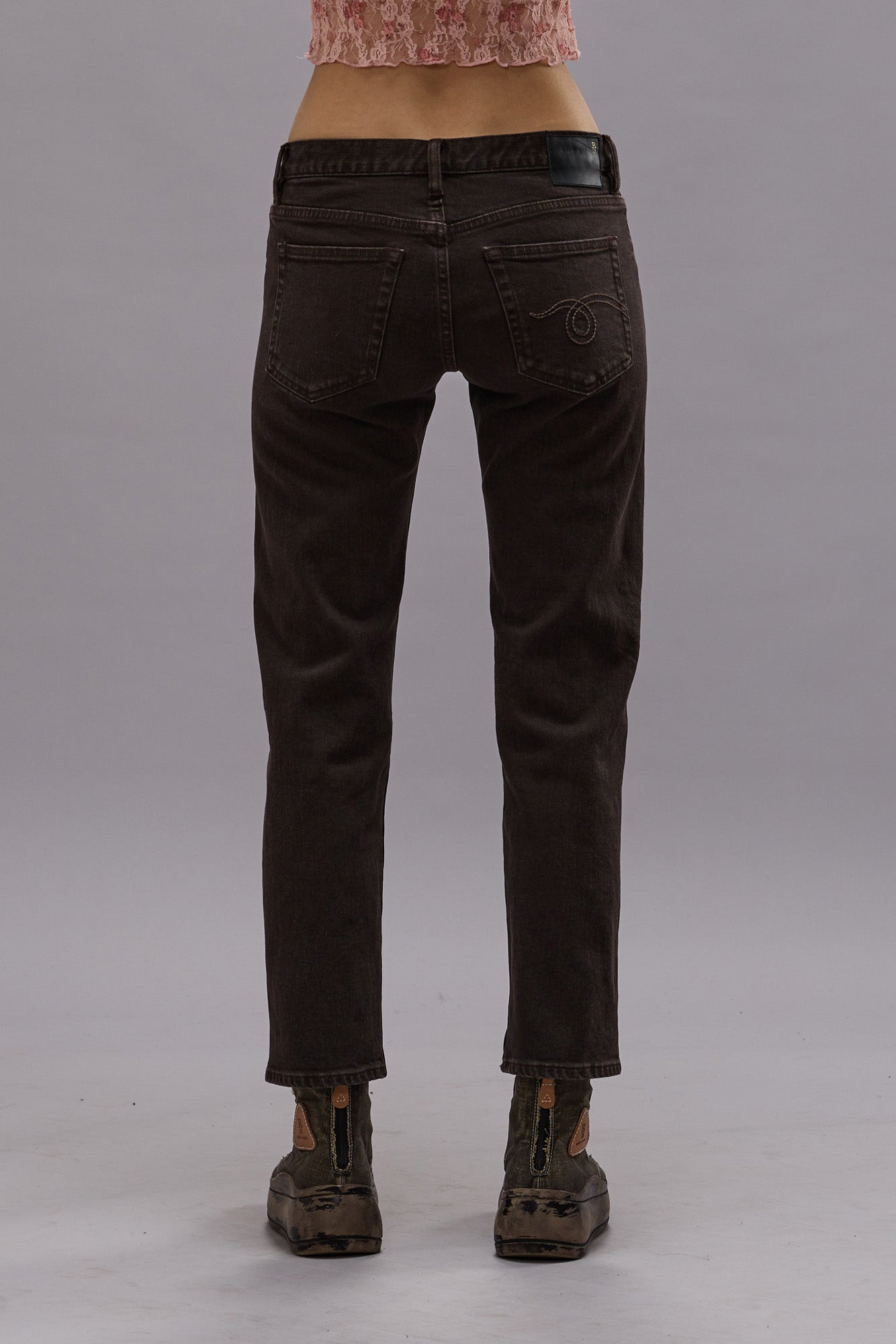 BOY STRAIGHT JEAN - CHOCOLATE BROWN STRETCH - R13