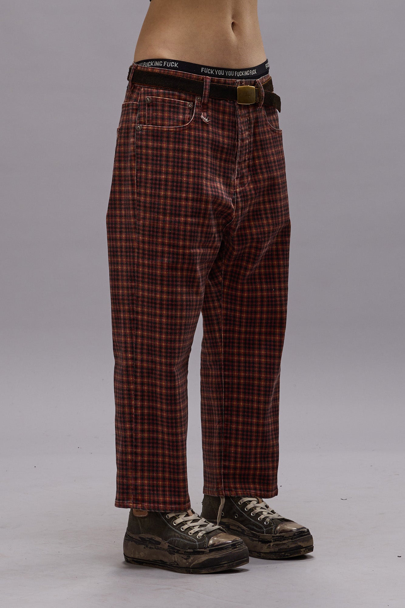 TAILORED DROP - PRINTED AUBURN PLAID