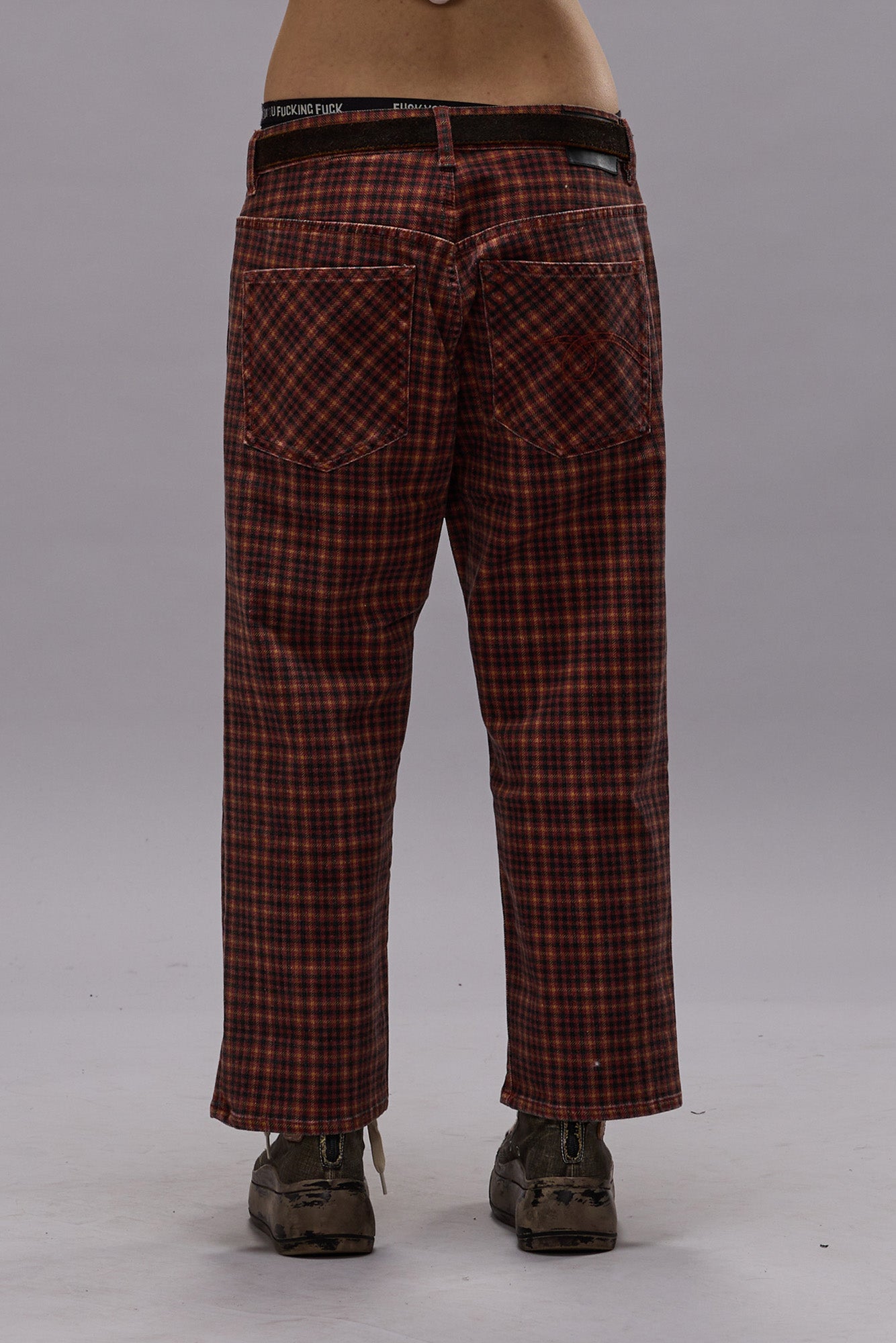 TAILORED DROP - PRINTED AUBURN PLAID - R13