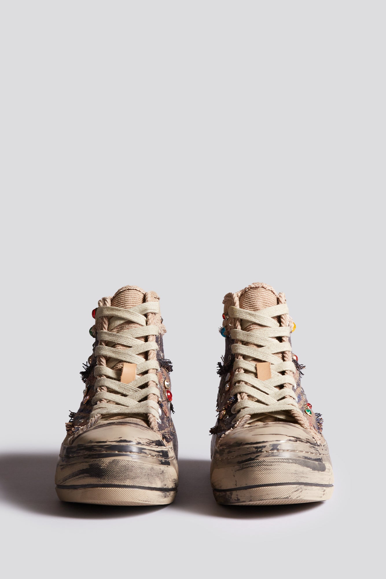 KURT HIGH TOP SNEAKER - PLAID PATCHWORK