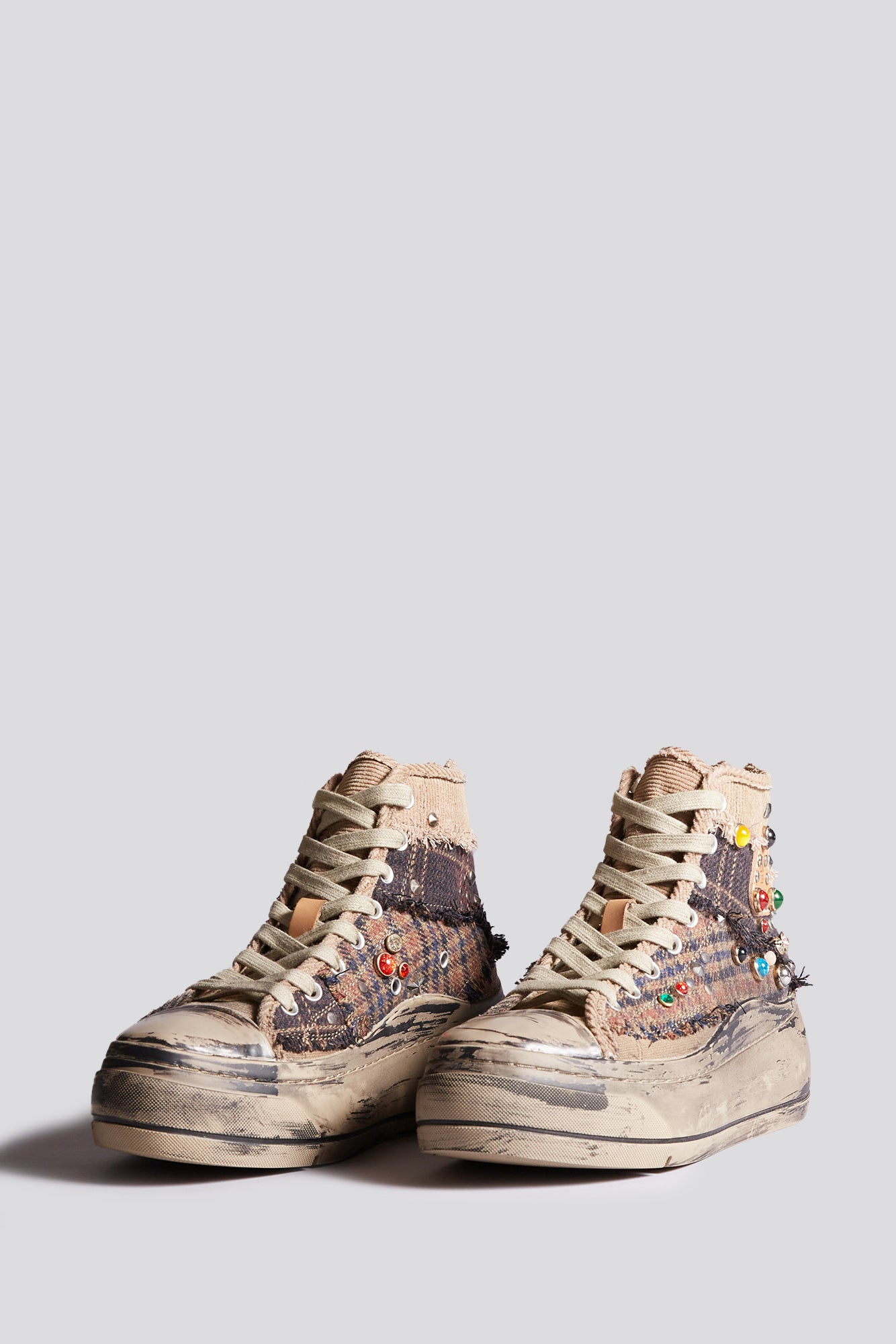 KURT HIGH TOP SNEAKER - PLAID PATCHWORK