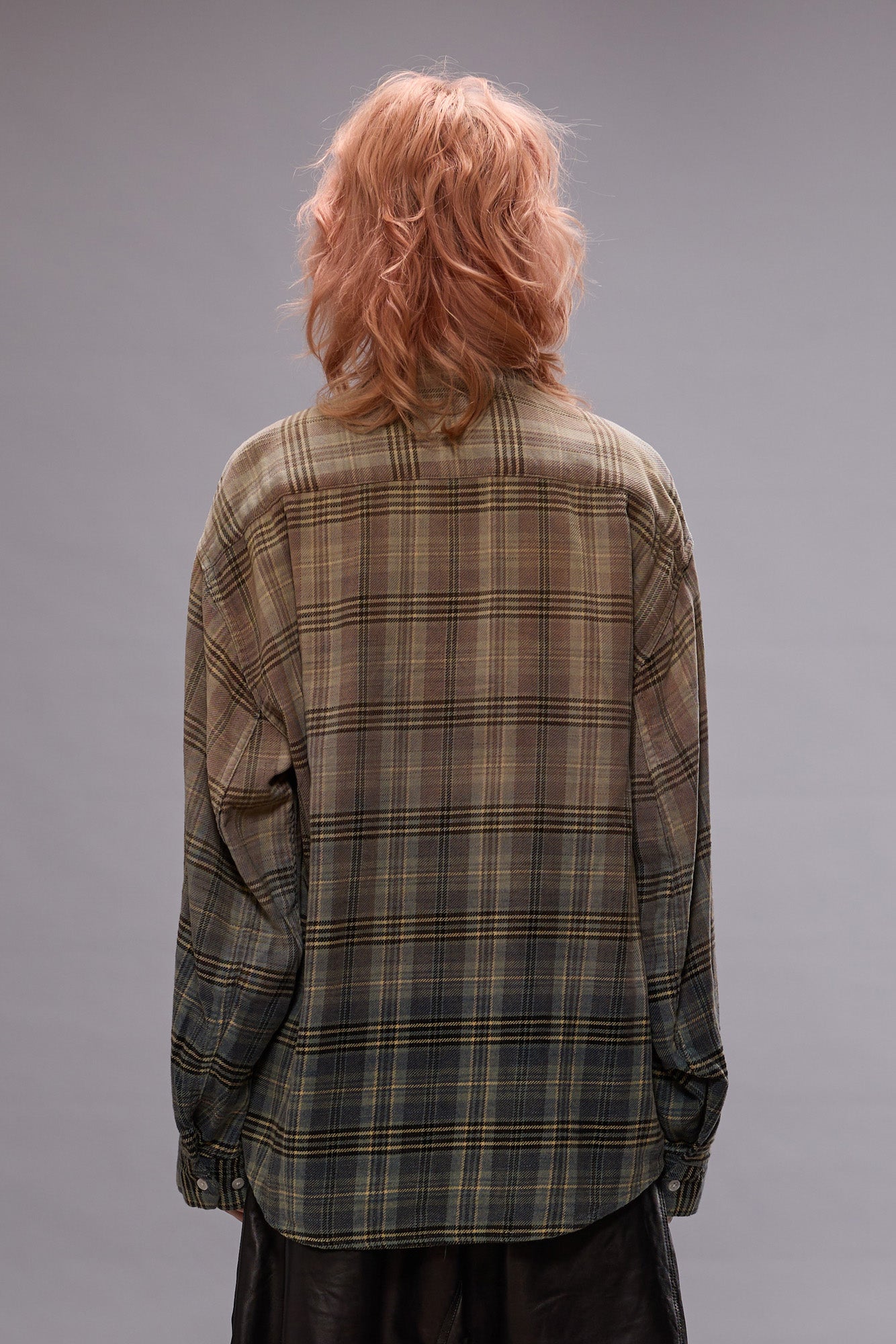 RELAXED WORKSHIRT - GRADIENT BLEACHED BLUE PLAID