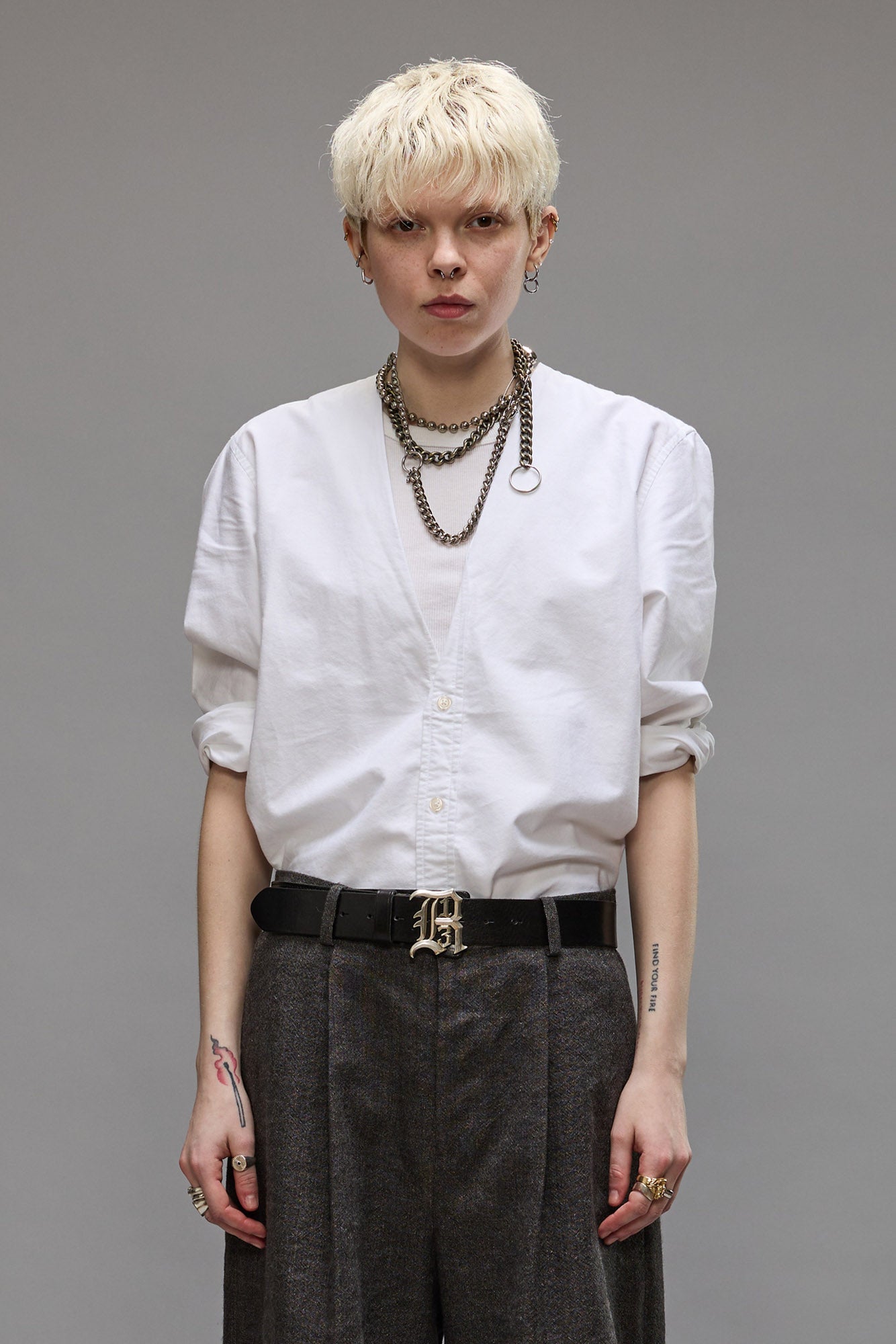 FOLDBACK SHIRT - OXFORD WHITE - R13