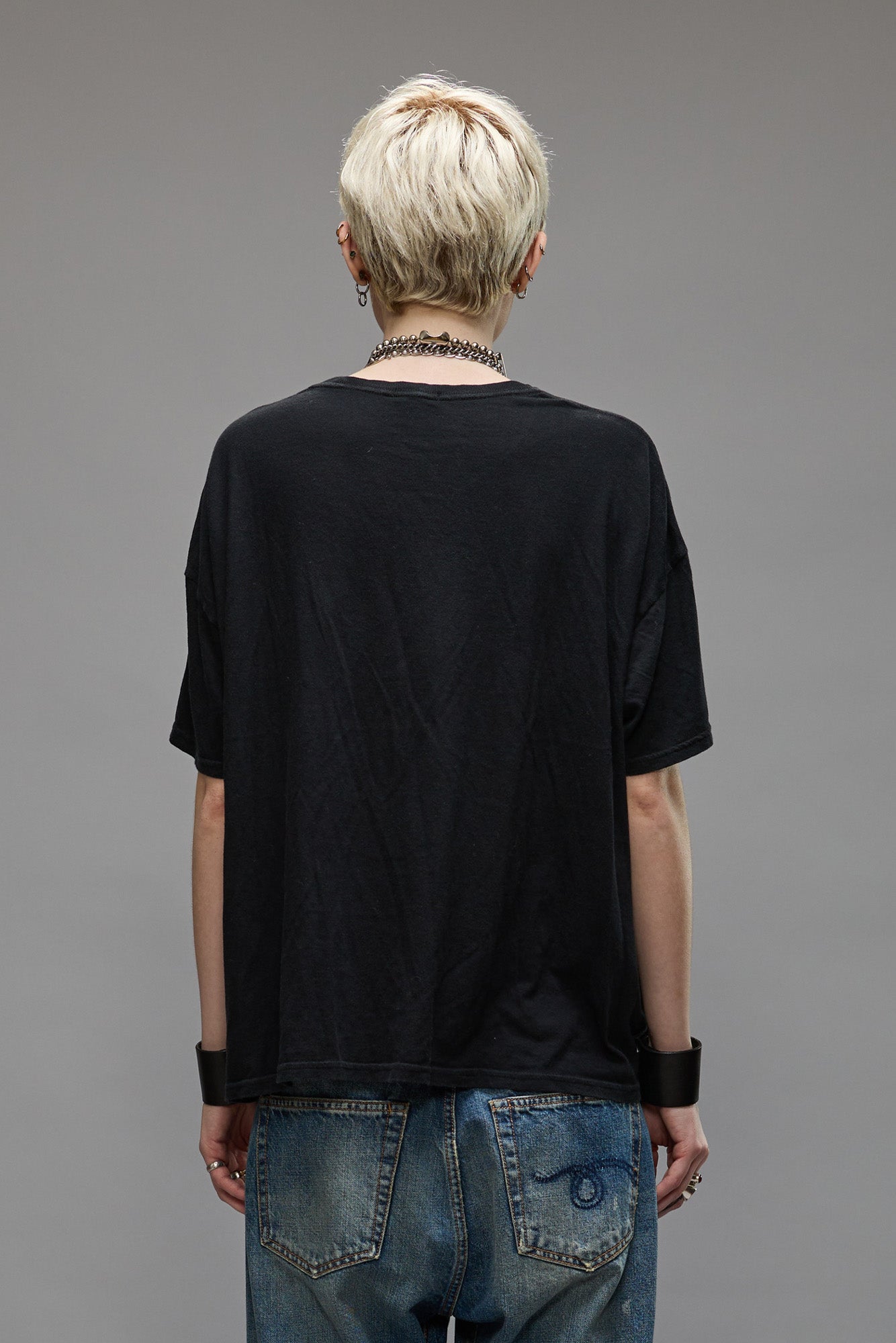 RELAXED CASHMERE T - BLACK
