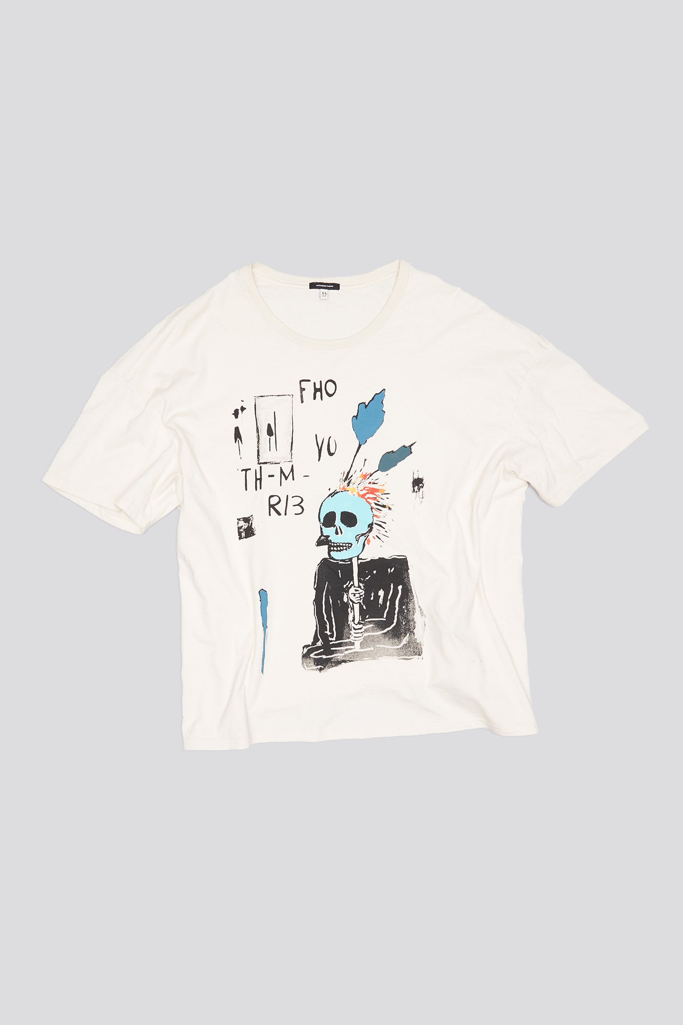 RELAXED PUNK SKETCH TEE - NATURAL - R13