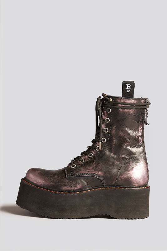 DOUBLE STACK BOOT - PINK SHINE