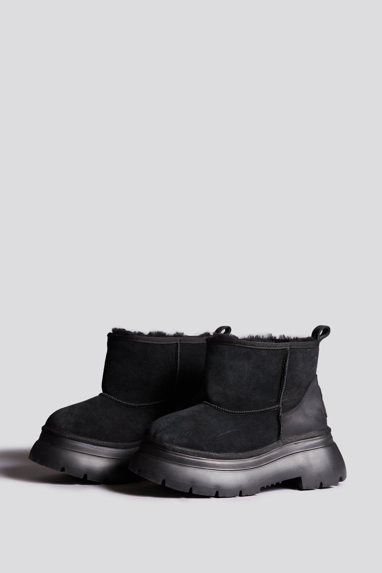 CHUNKY SHEARLING BOOT - BLACK