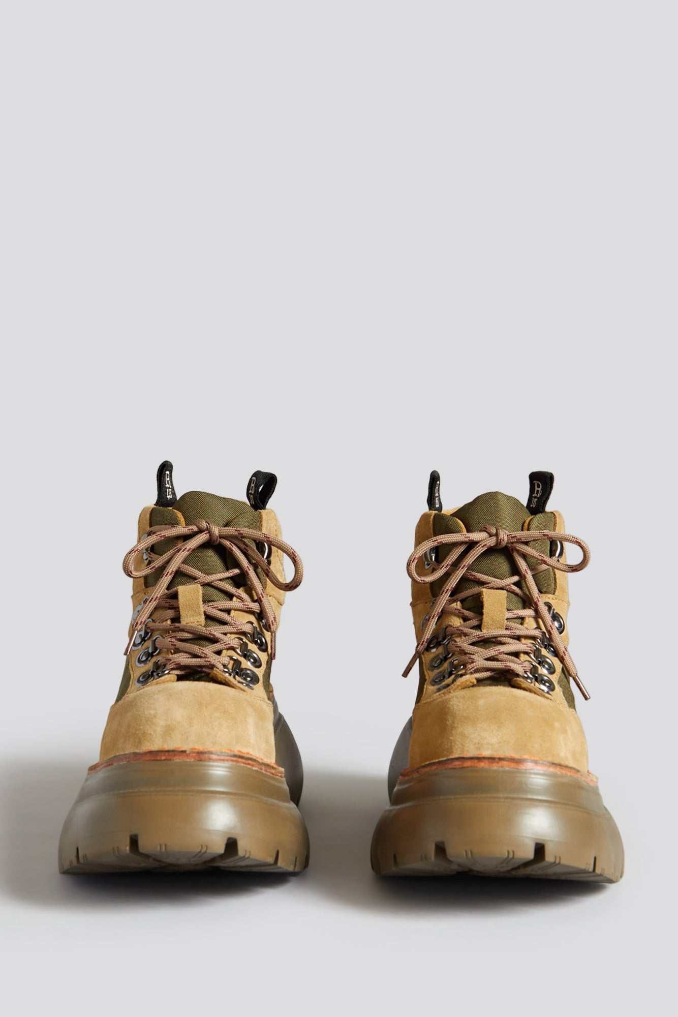 BULKY TRAILBLAZER HIKING BOOT - BROWN AND OLIVE - R13