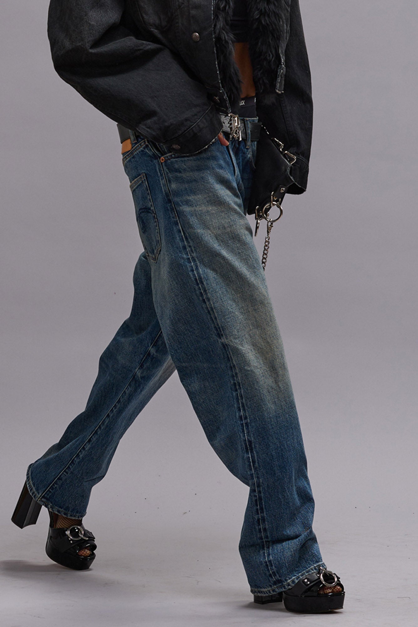 CUFFED X-BOYFRIEND JEAN - ASPEN SELVEDGE BLUE