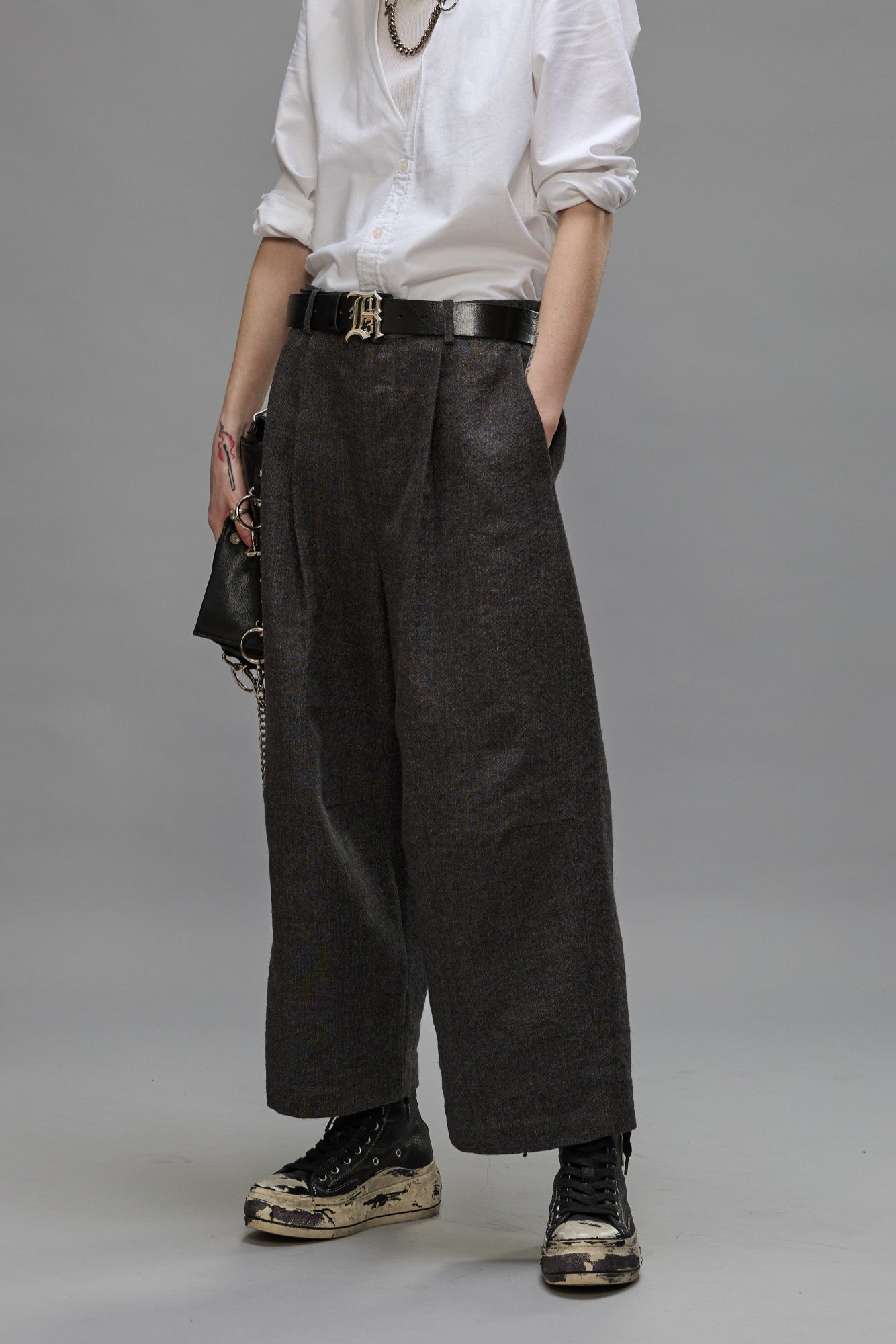 ARTICULATED KNEE TROUSER - DARK GREY - R13