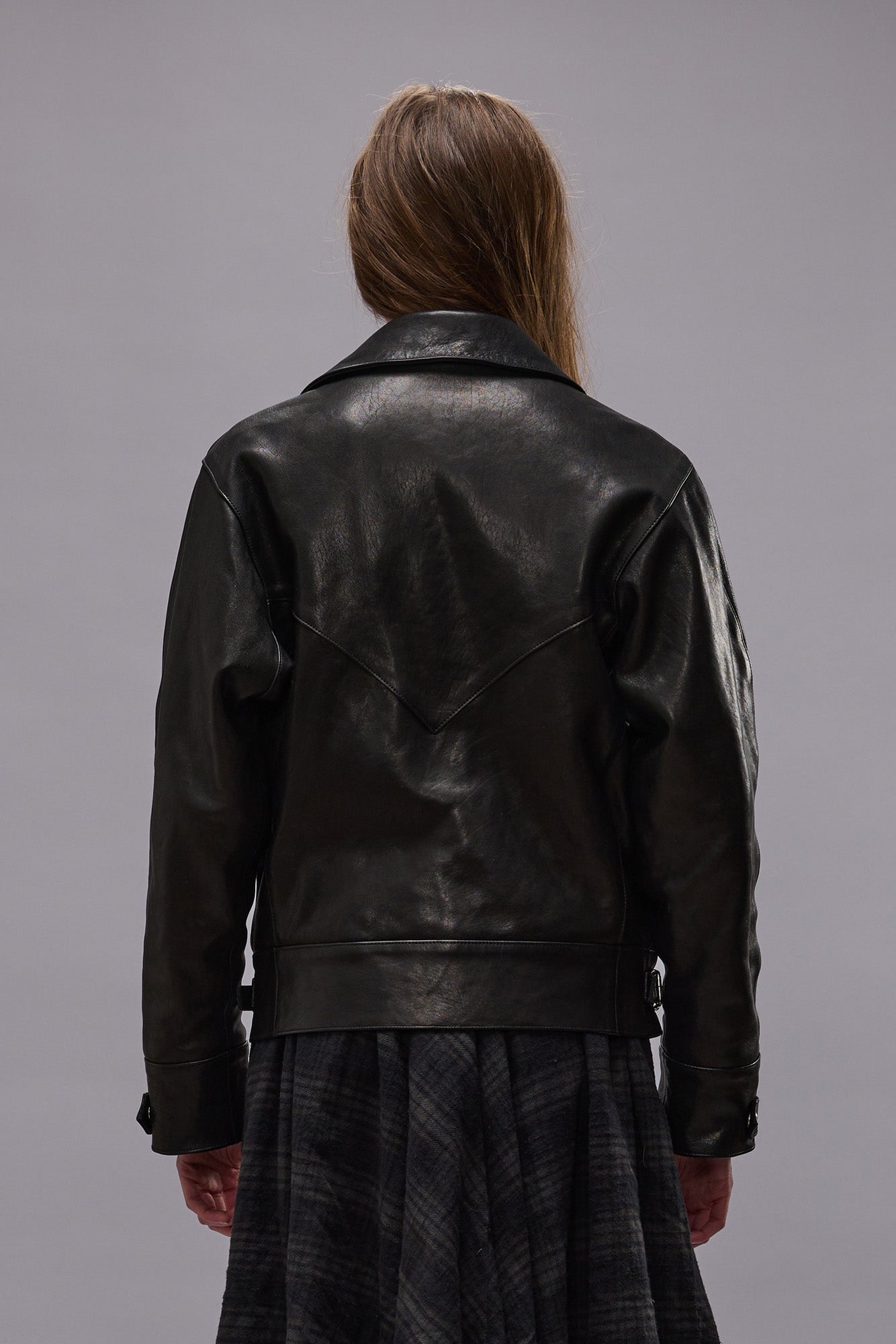 ASYMMETRICAL SNAP JACKET BLACK R13
