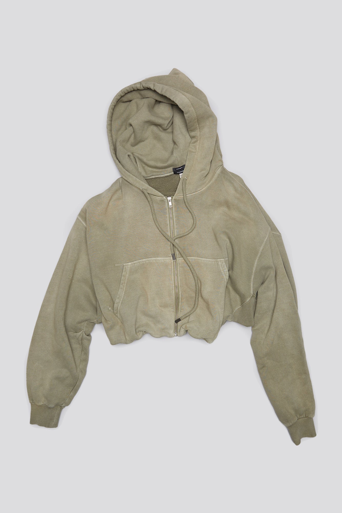 BALLOON ZIP-UP HOODIE - FADED OLIVE - R13