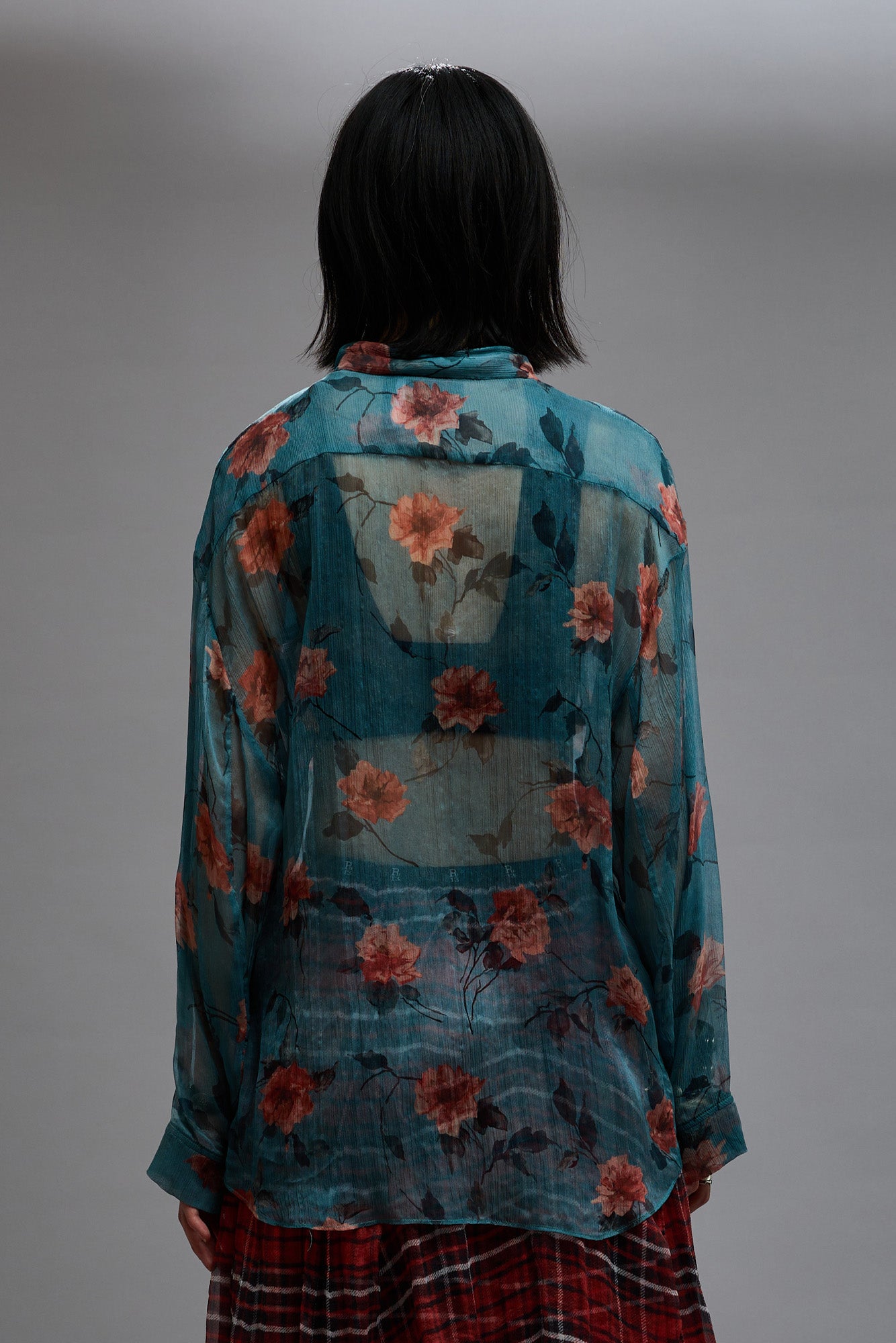 BELLOW POCKET RELAXED SHIRT - BLUE FLORAL - R13