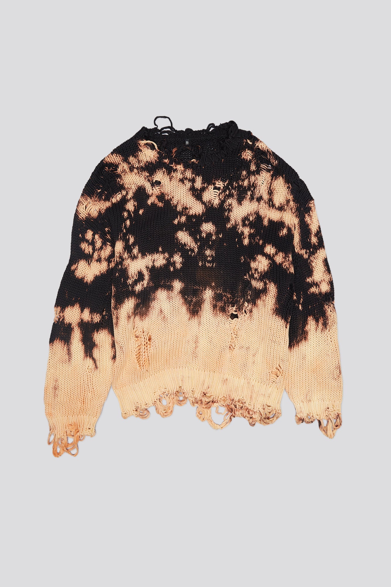 BLEACHED OVERSIZED SWEATER - BLEACHED BLACK - R13