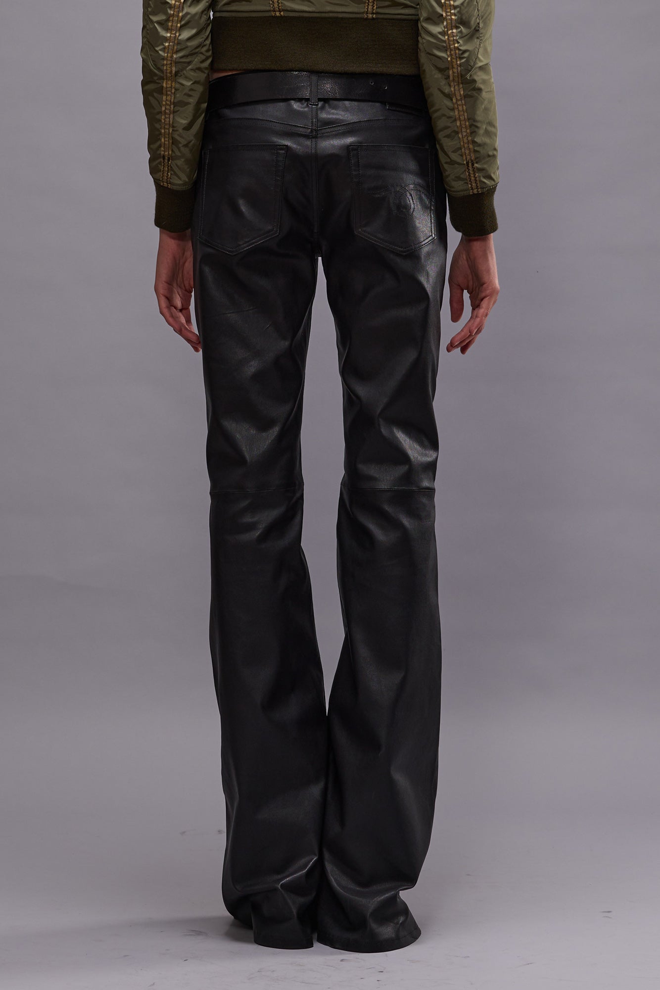 BOY FLARE LEATHER PANT - BLACK - R13