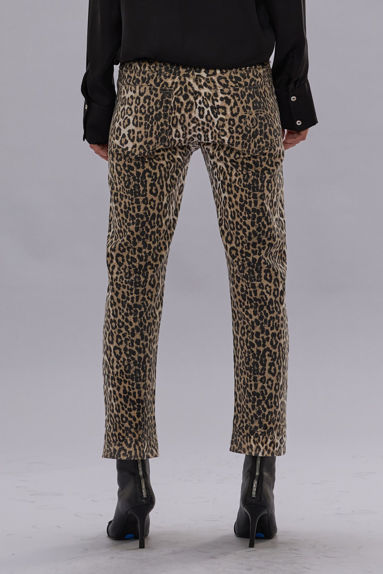 BOY STRAIGHT - ECRU LEOPARD STRETCH - R13