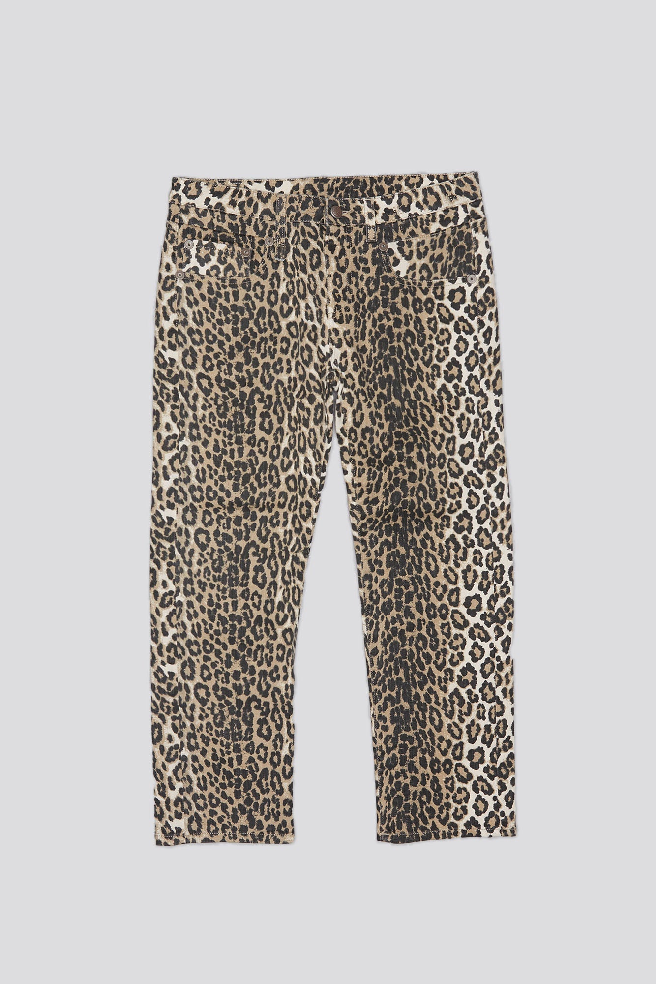 BOY STRAIGHT - ECRU LEOPARD STRETCH - R13