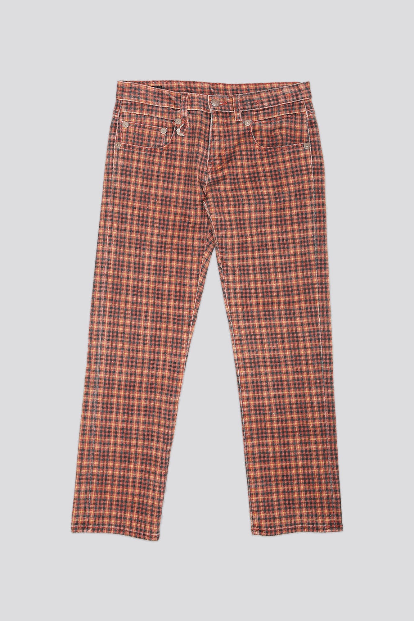 BOY STRAIGHT - PRINTED AUBURN PLAID - R13