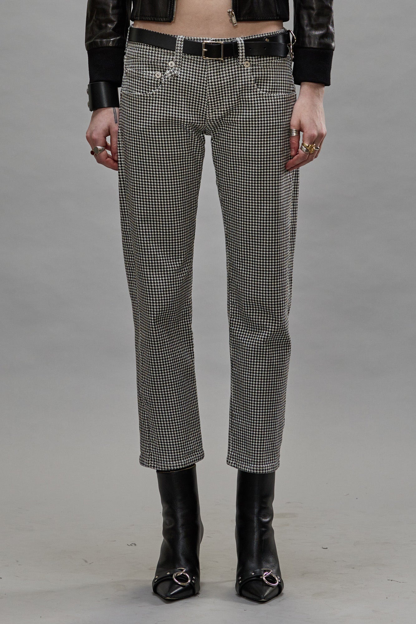 BOY STRAIGHT - PRINTED HOUNDSTOOTH - R13