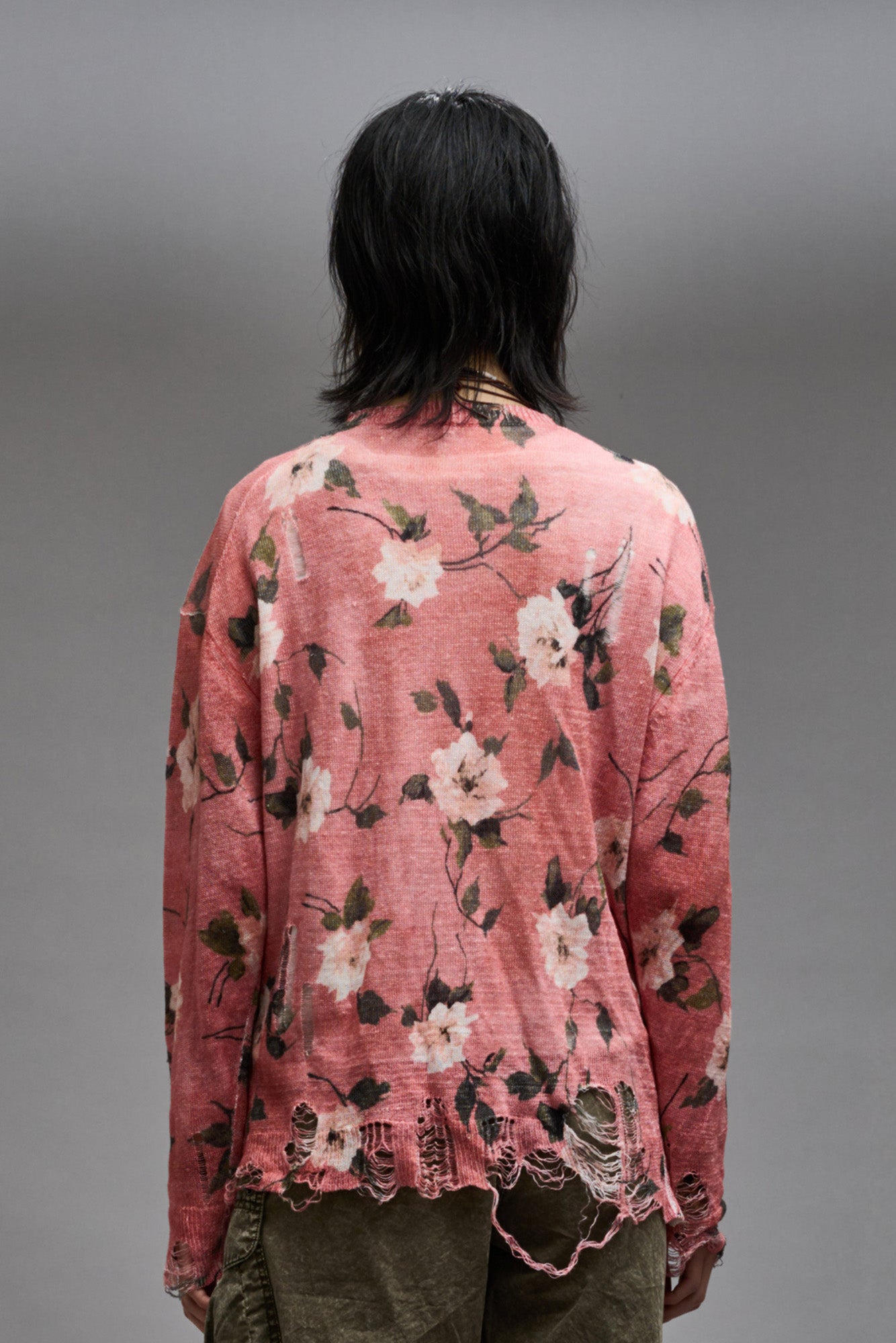 BOYFRIEND CARDIGAN - RED FLORAL - R13