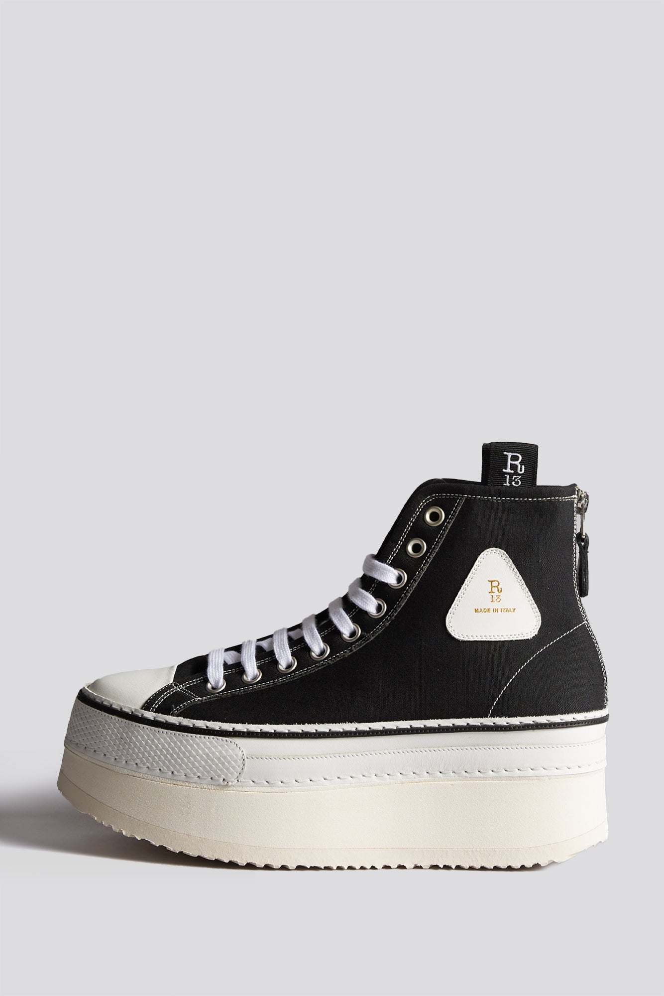 COURTNEY PLATFORM HIGH TOP SNEAKER - BLACK - R13